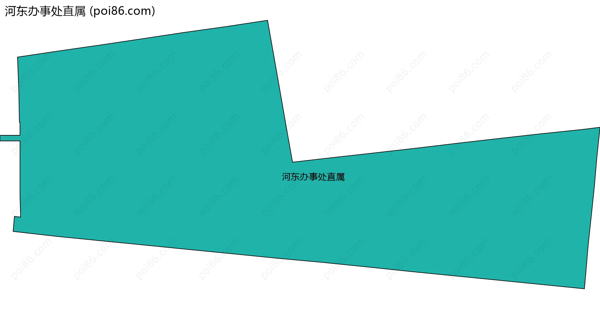 河东办事处直属边界地图