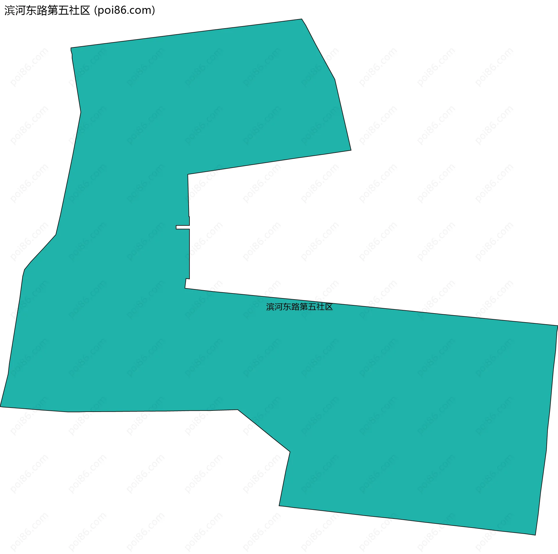 滨河东路第五社区边界地图