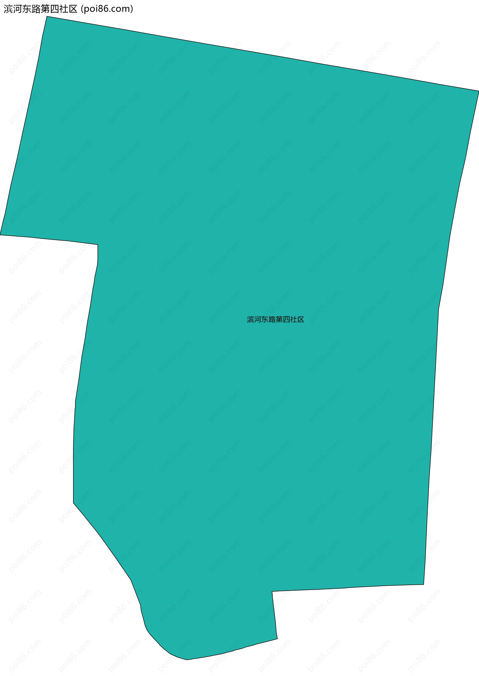 滨河东路第四社区边界地图
