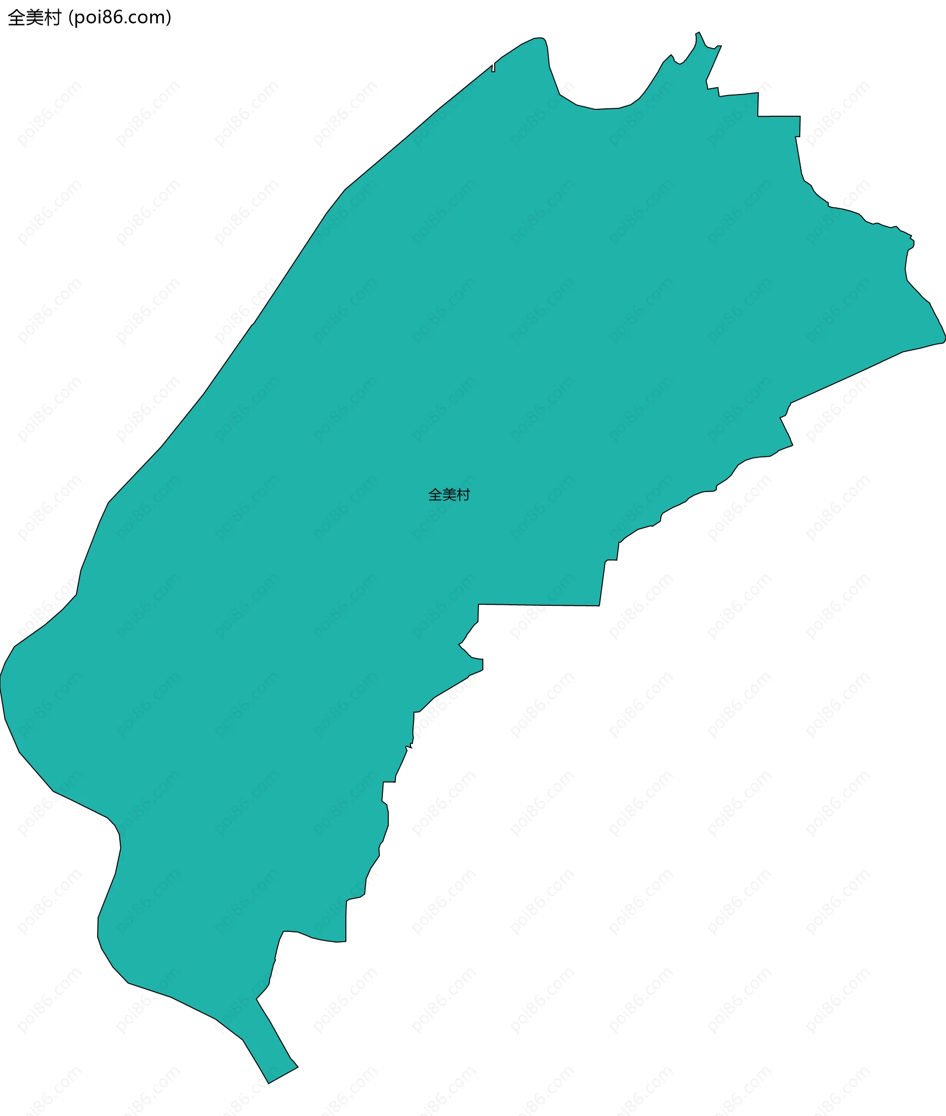 全美村边界地图