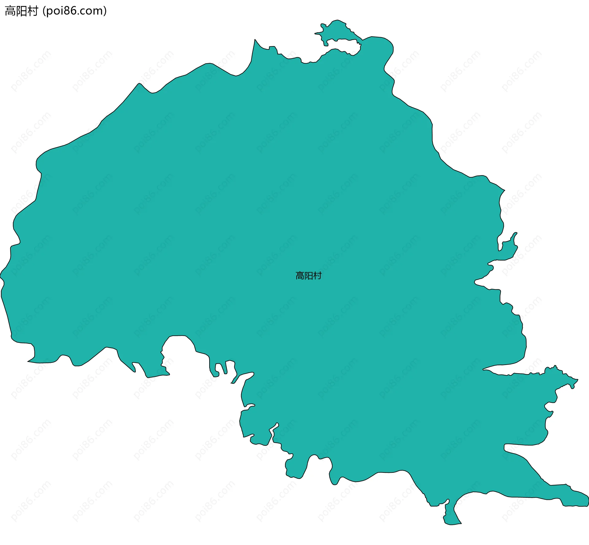 高阳村边界地图