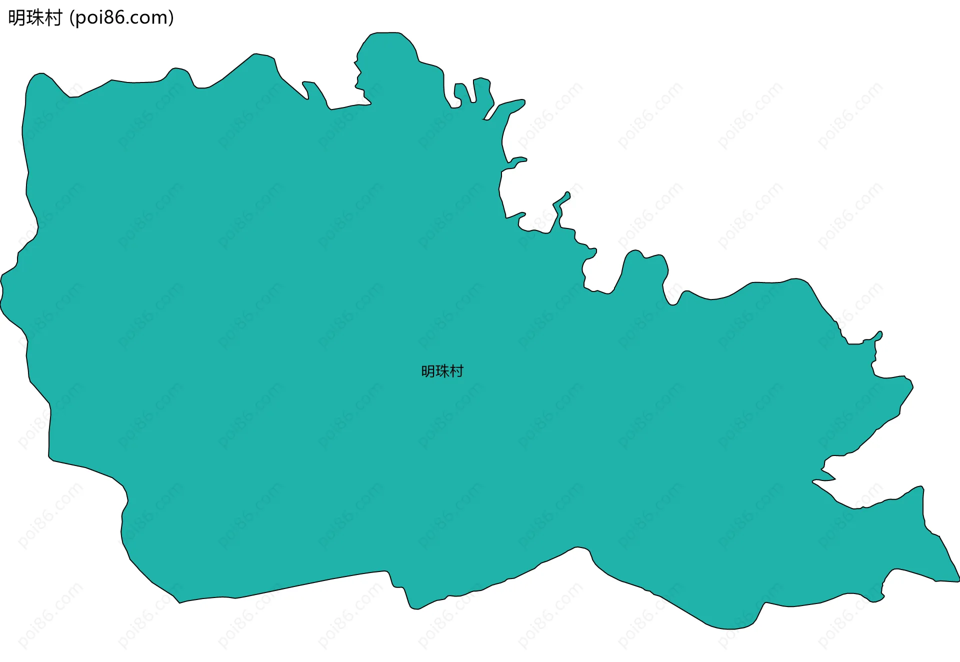 明珠村边界地图