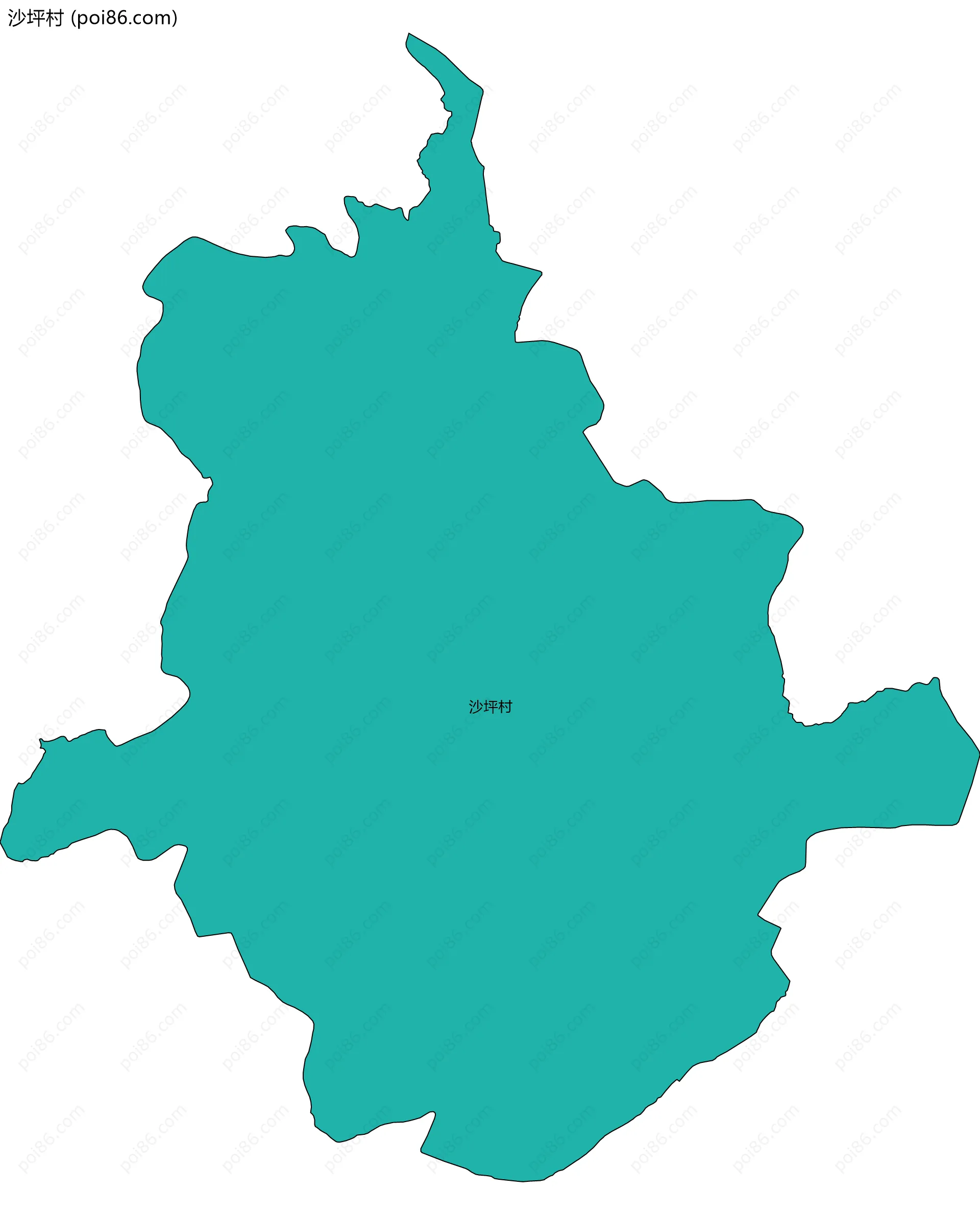 沙坪村边界地图