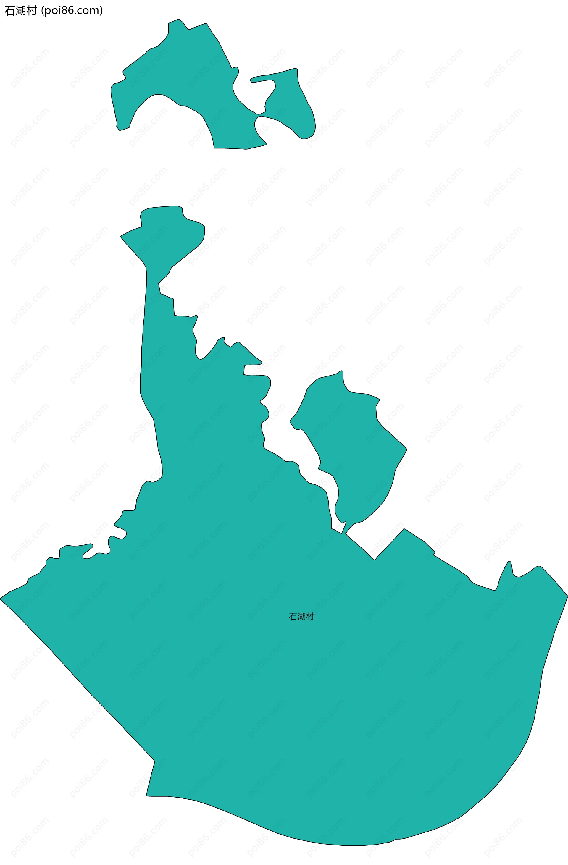 石湖村边界地图