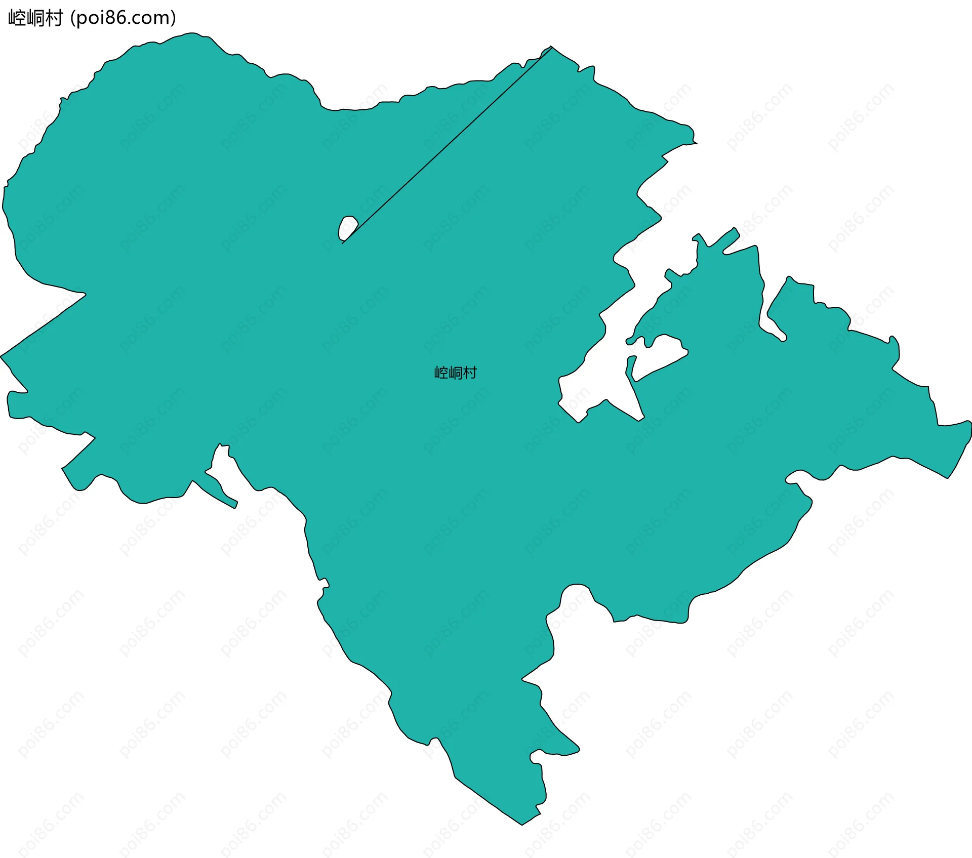 崆峒村边界地图