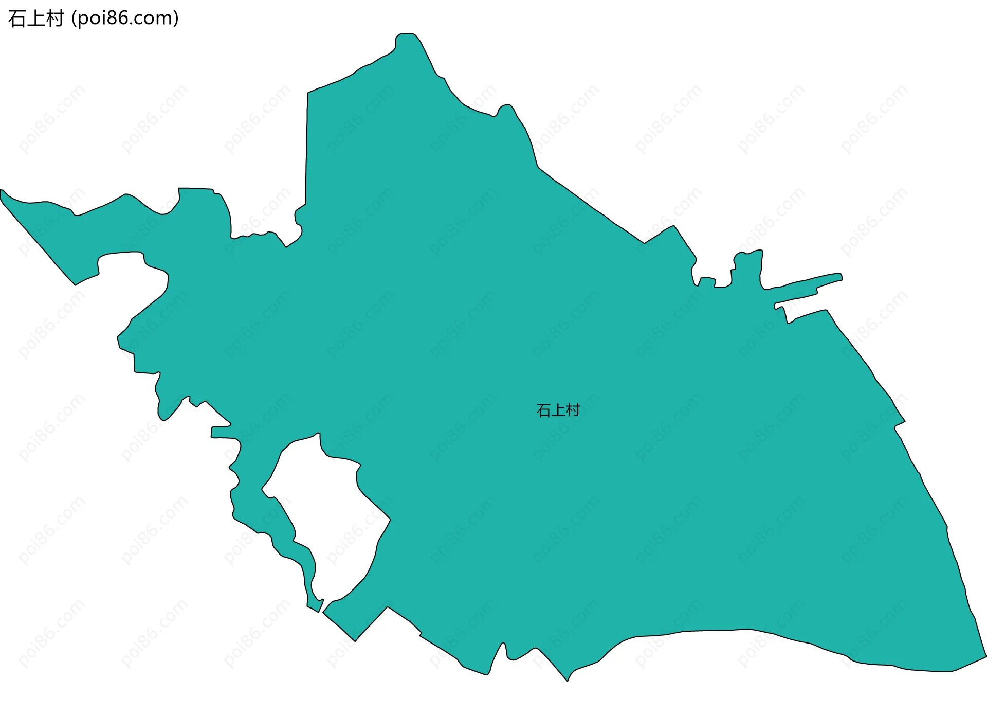 石上村边界地图