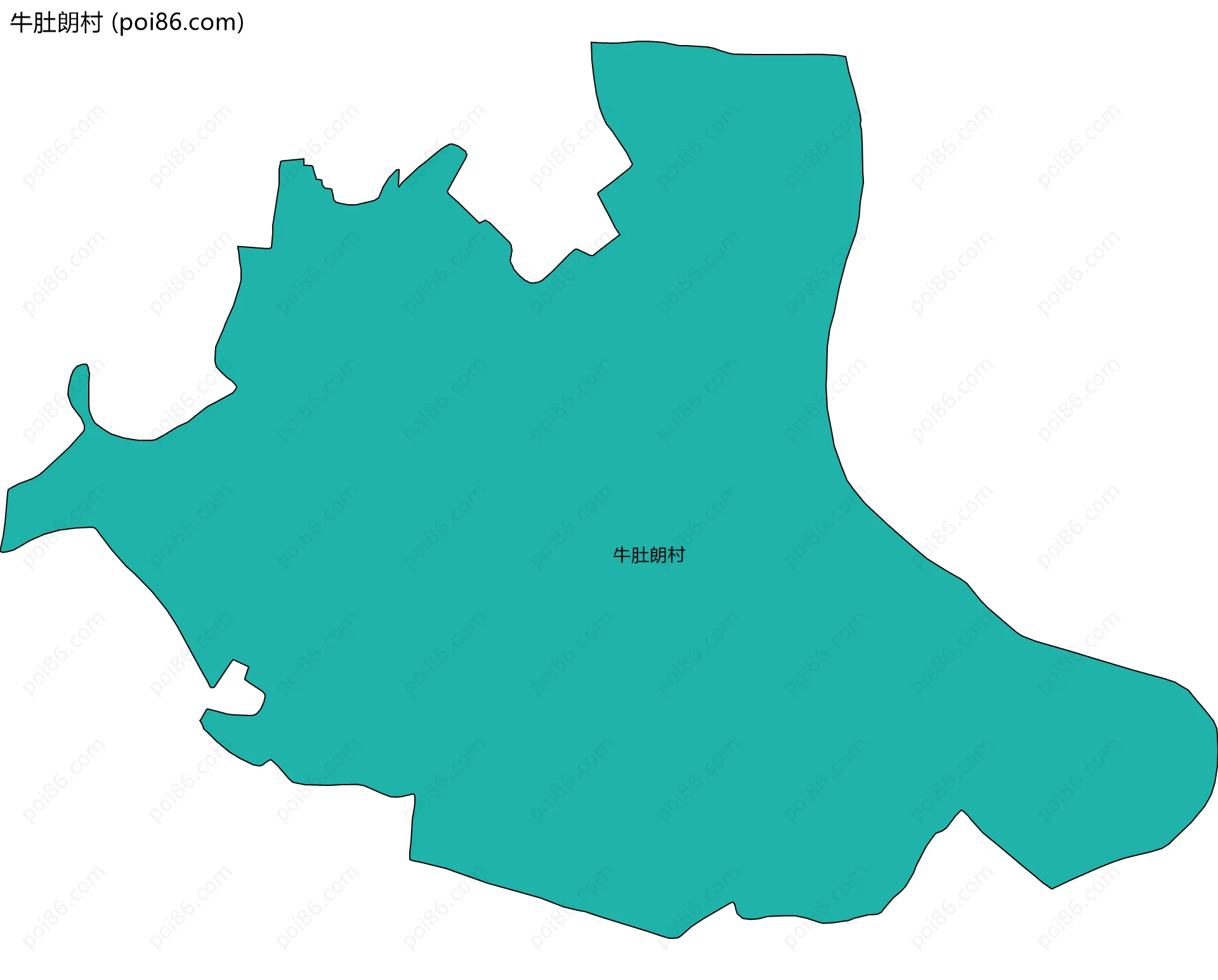 牛肚朗村边界地图