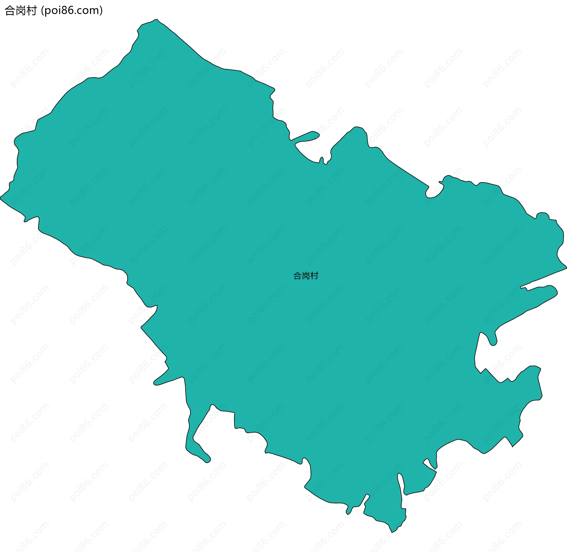 合岗村边界地图