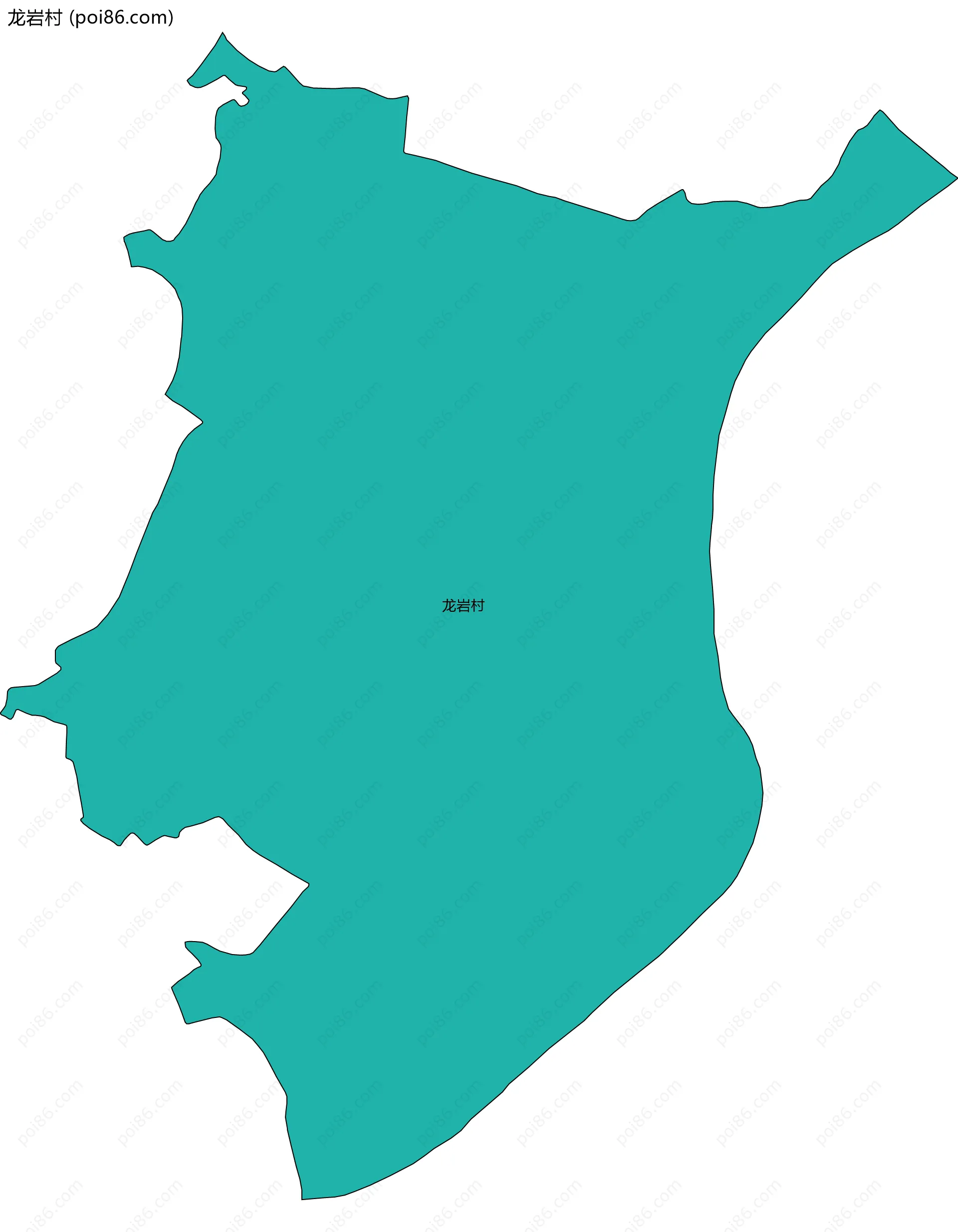 龙岩村边界地图
