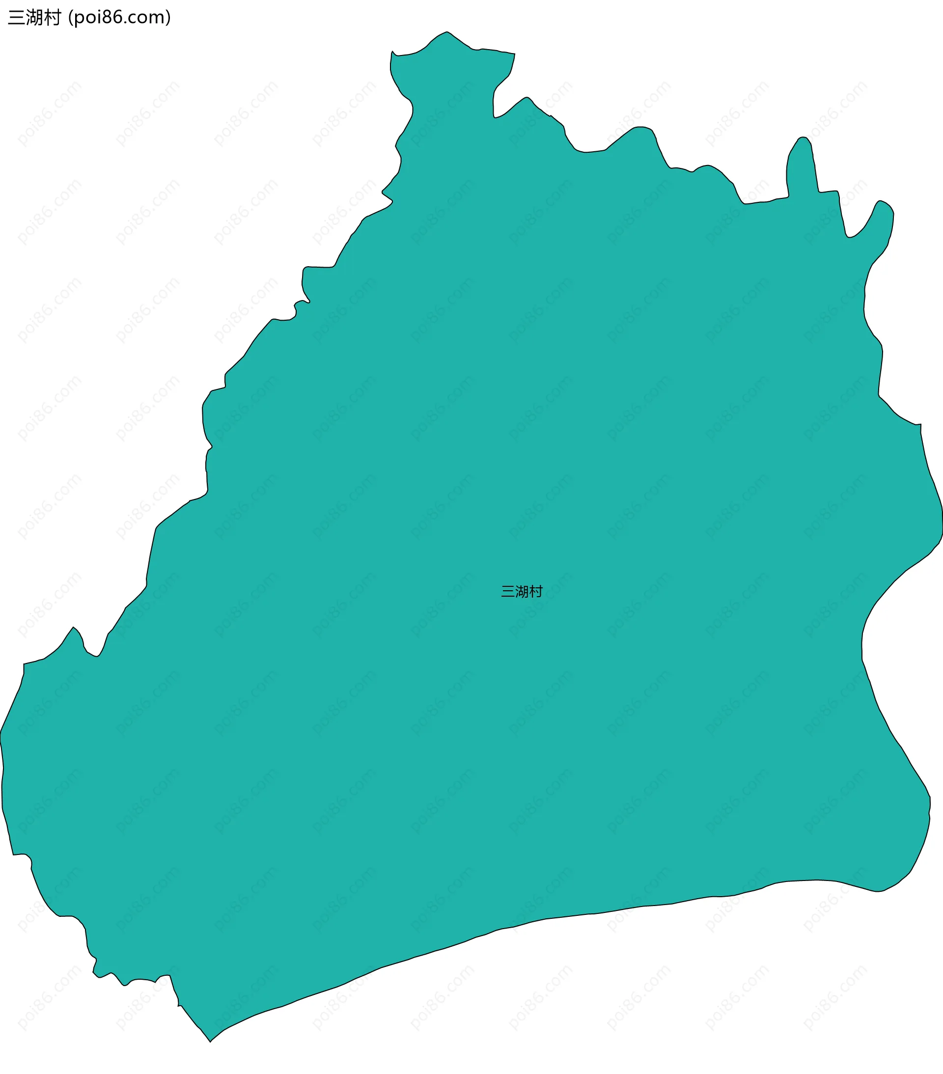 三湖村边界地图