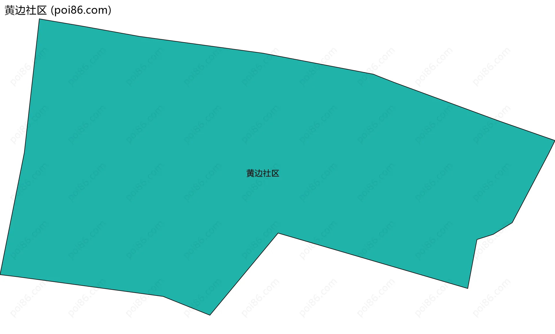 黄边社区边界地图