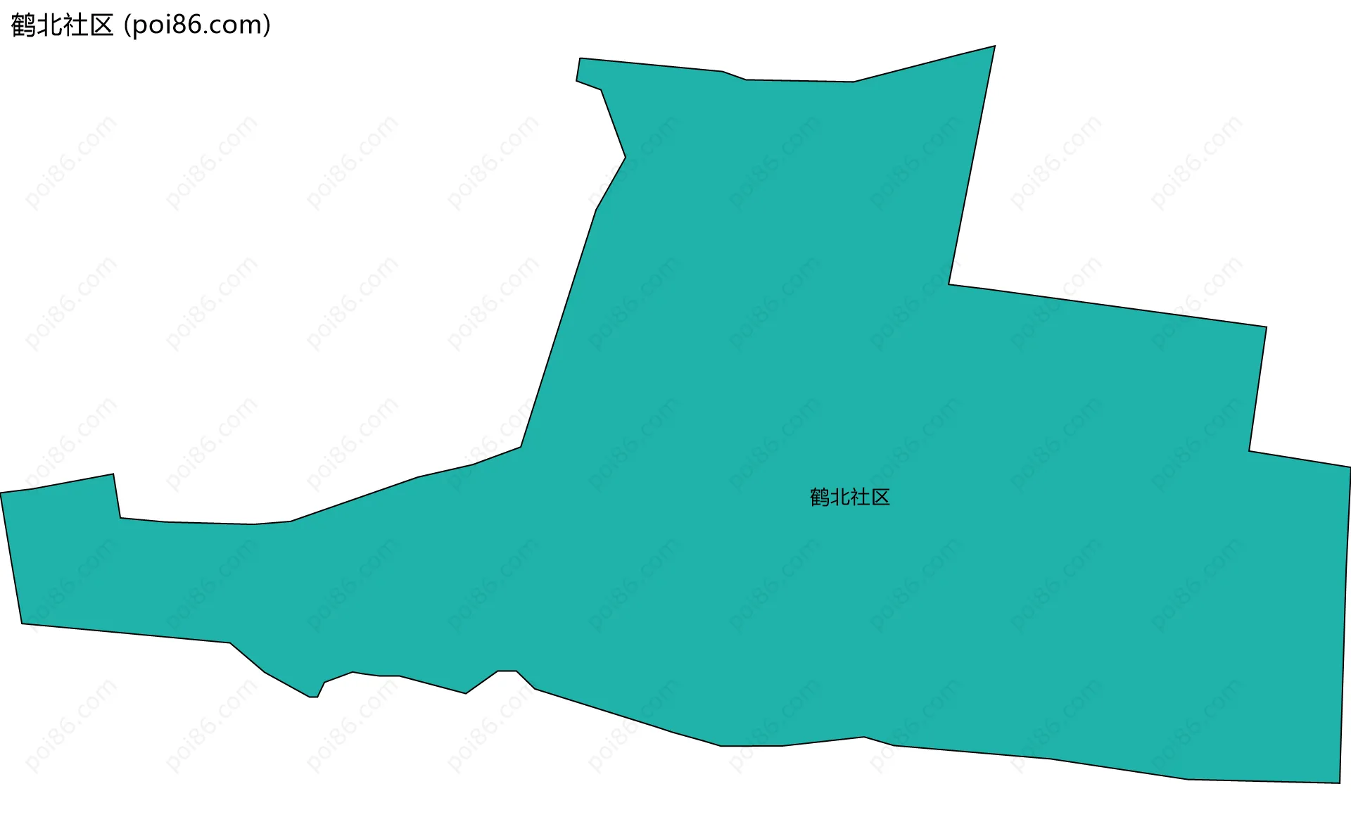 鹤北社区边界地图