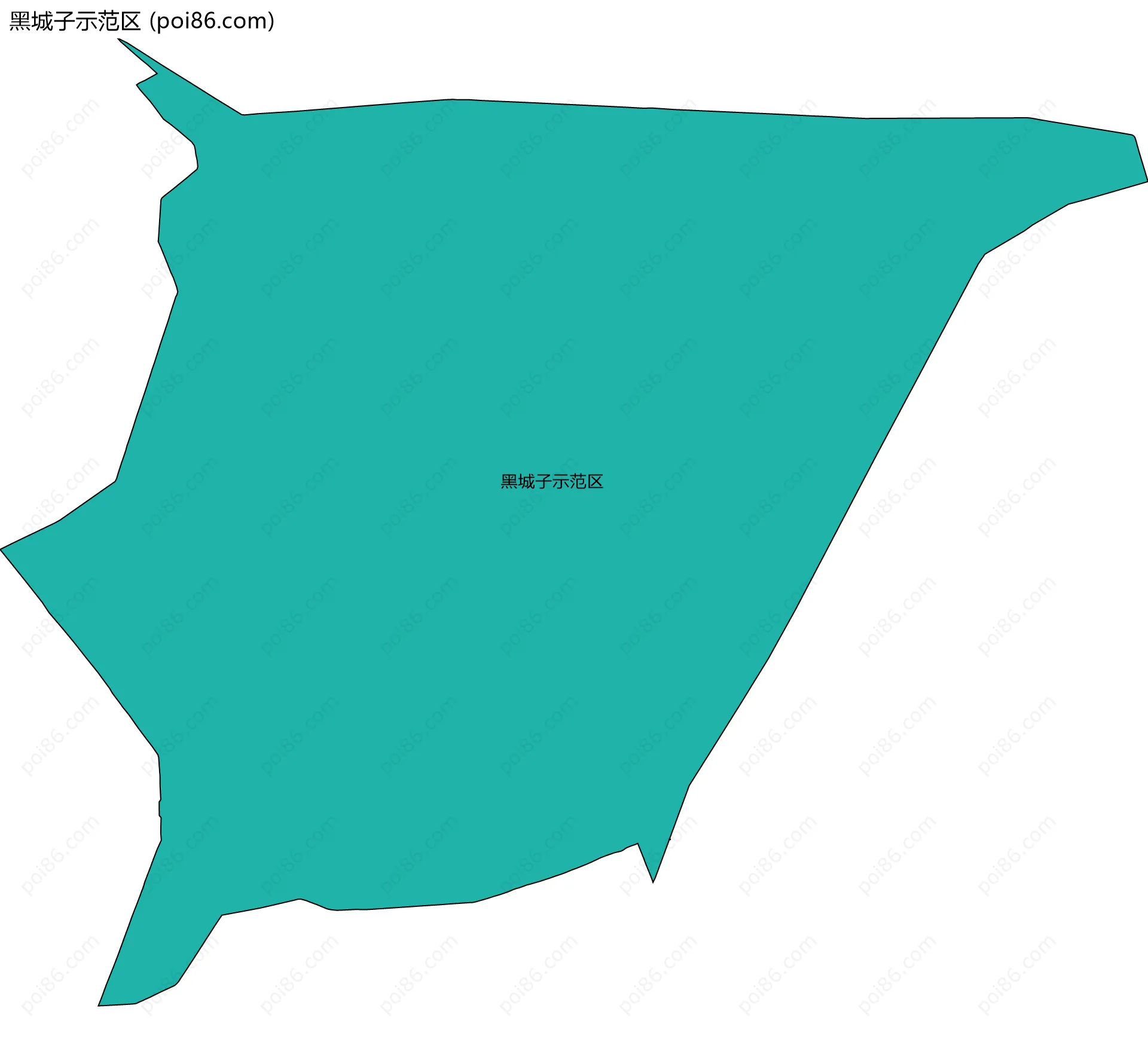 黑城子示范区边界地图