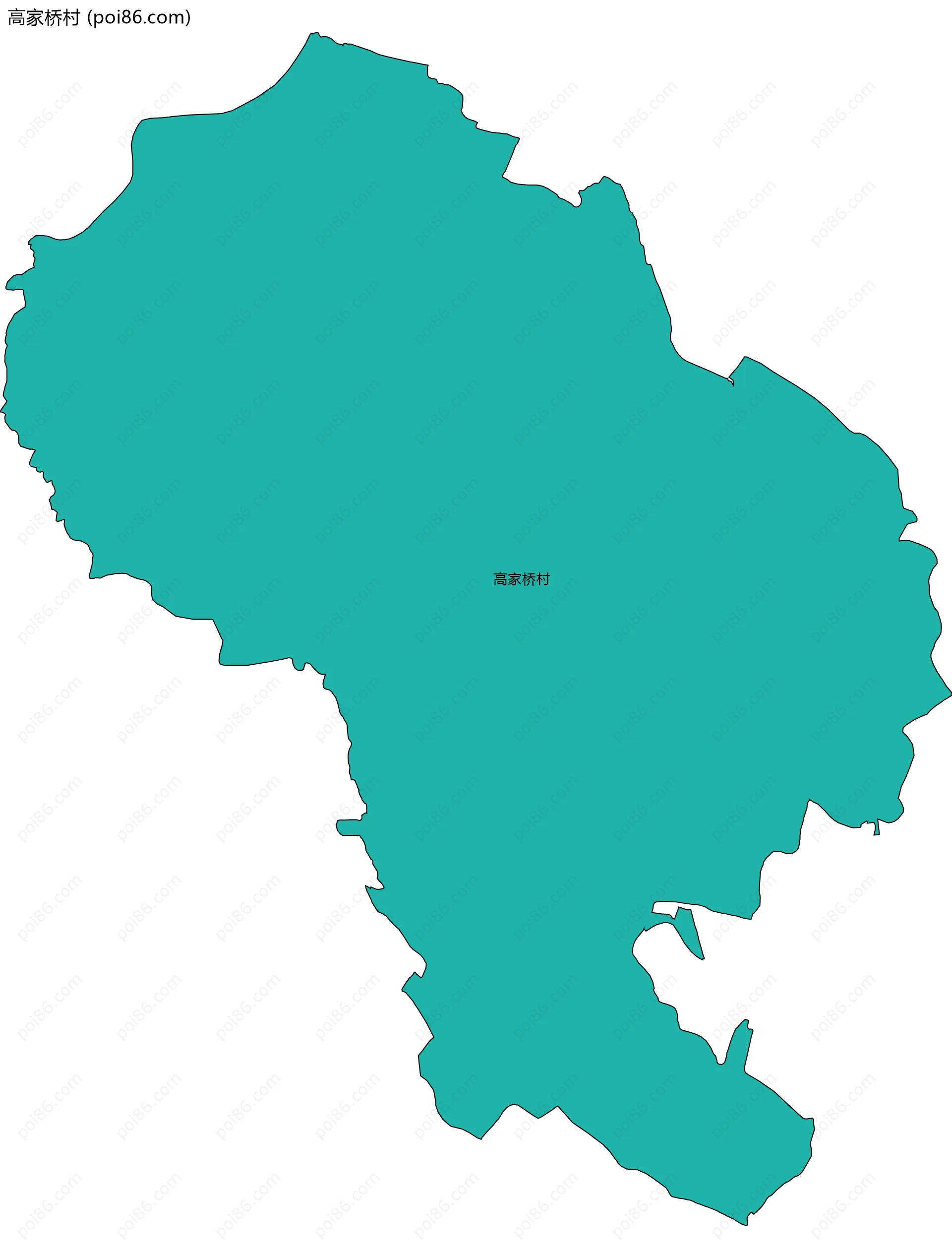 高家桥村边界地图