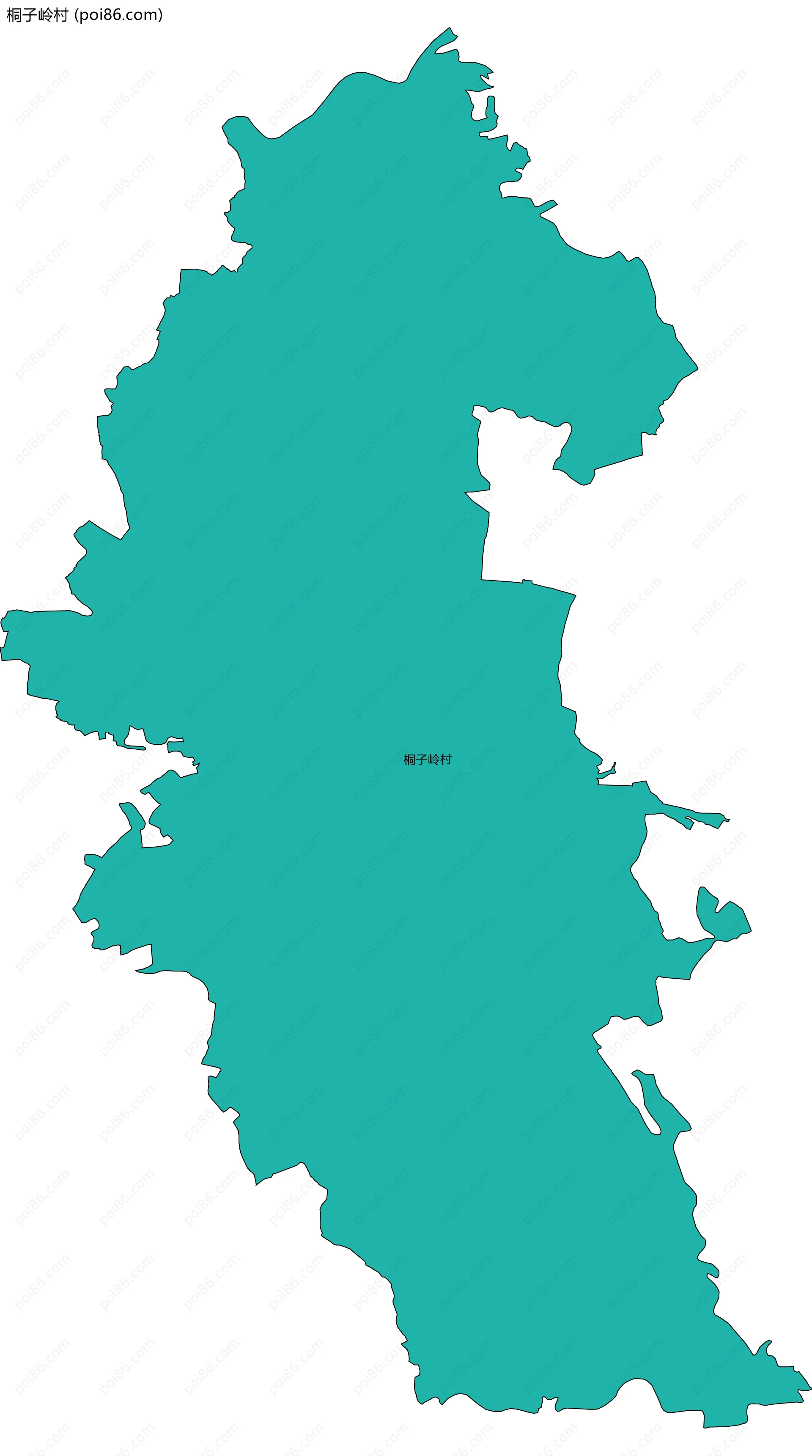 桐子岭村边界地图