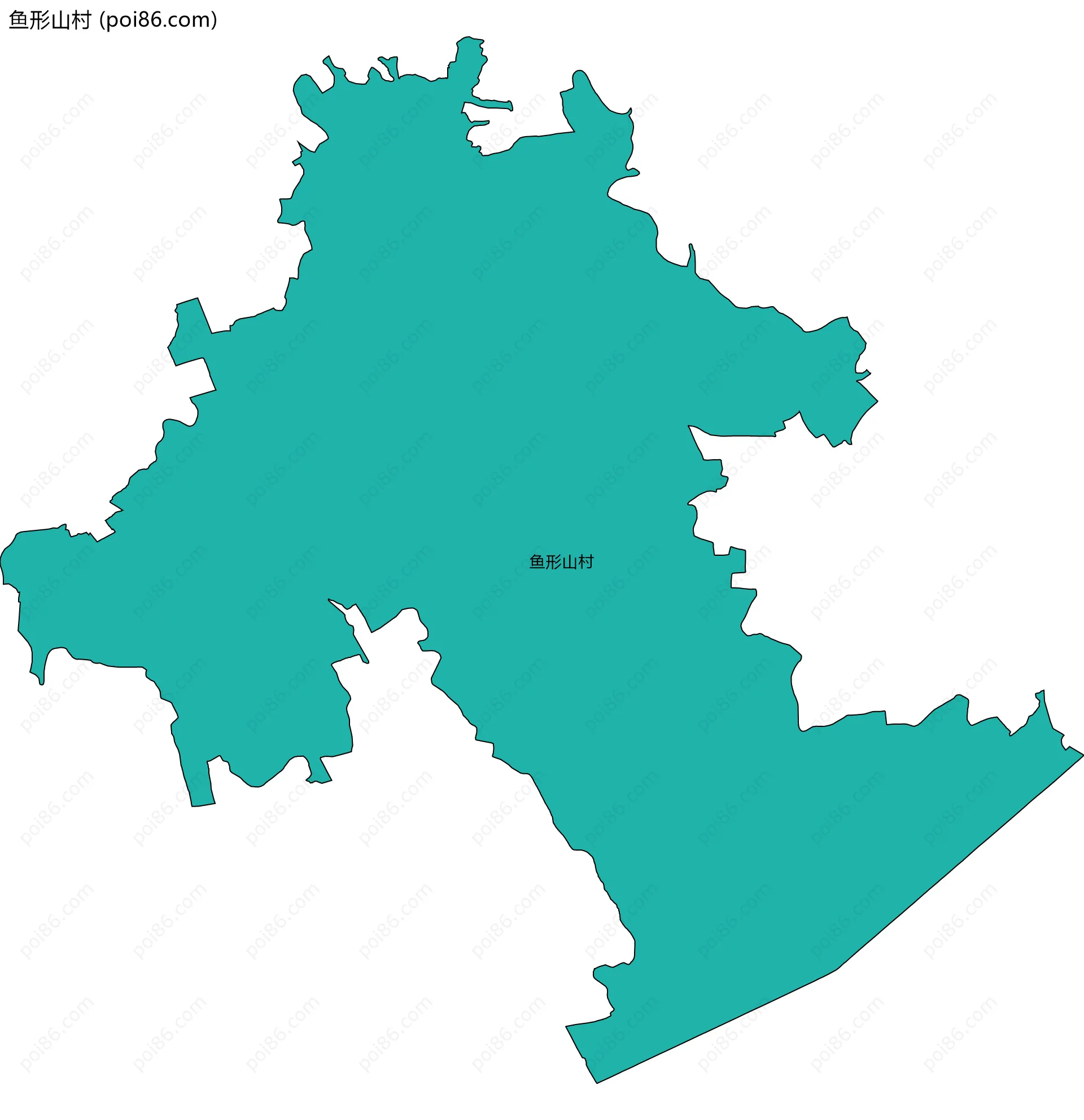 鱼形山村边界地图