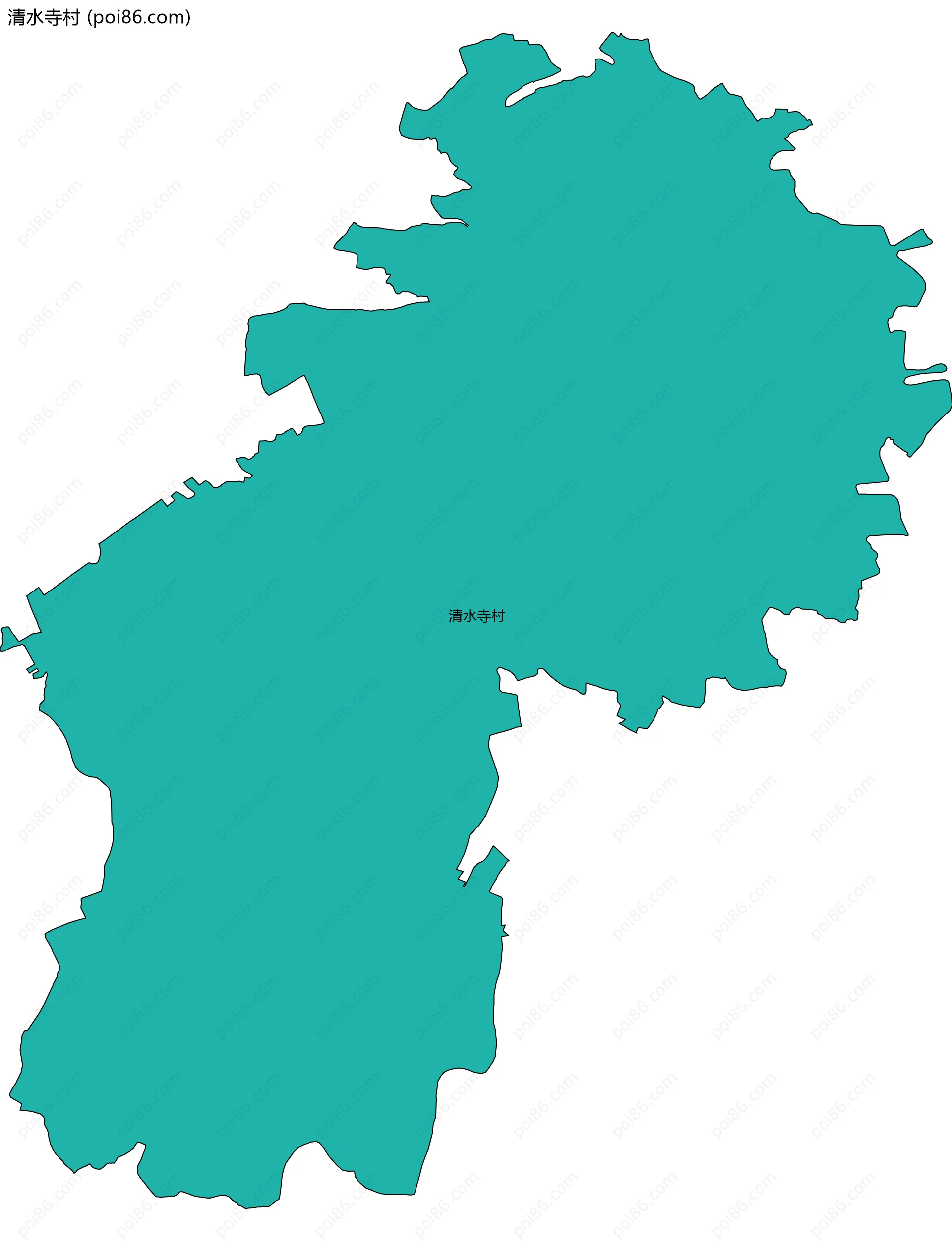 清水寺村边界地图