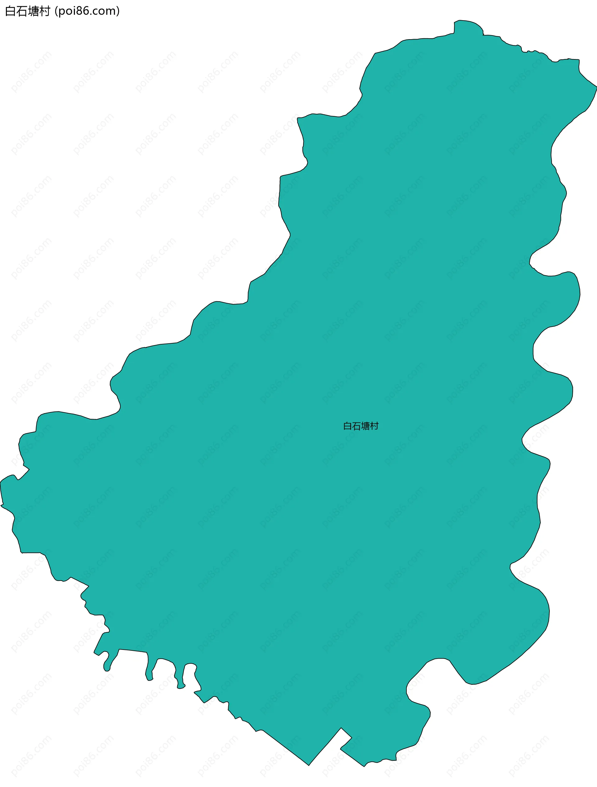 白石塘村边界地图