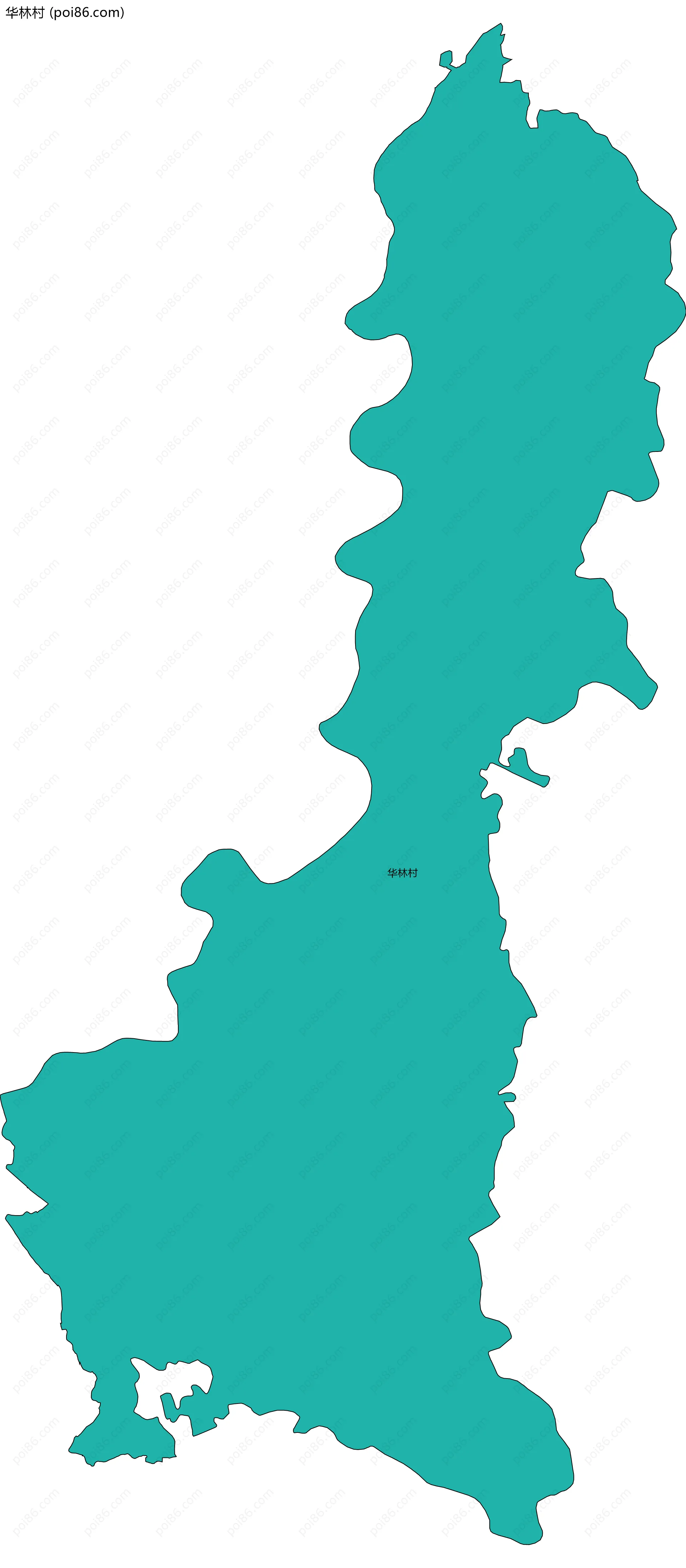 华林村边界地图