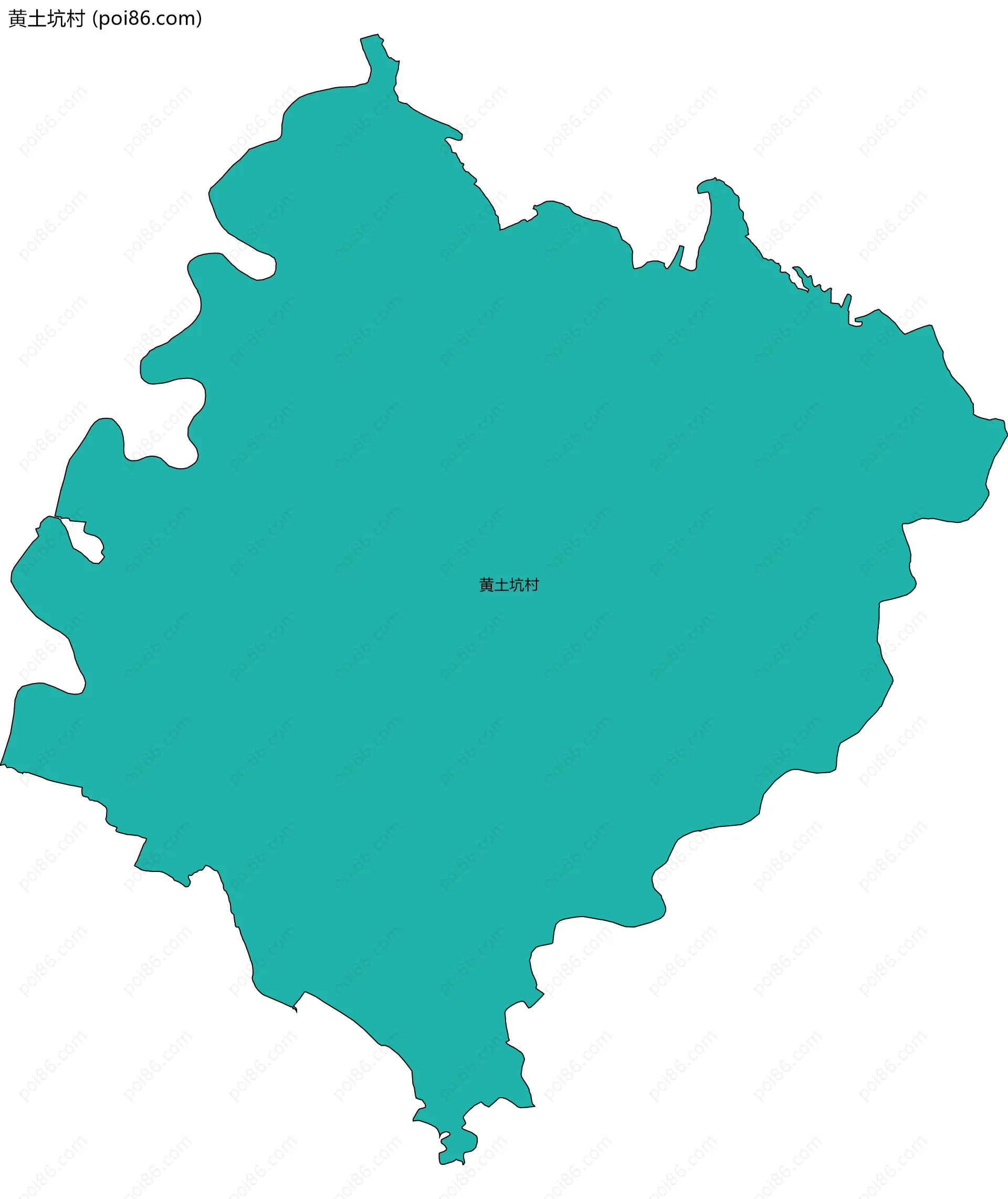 黄土坑村边界地图