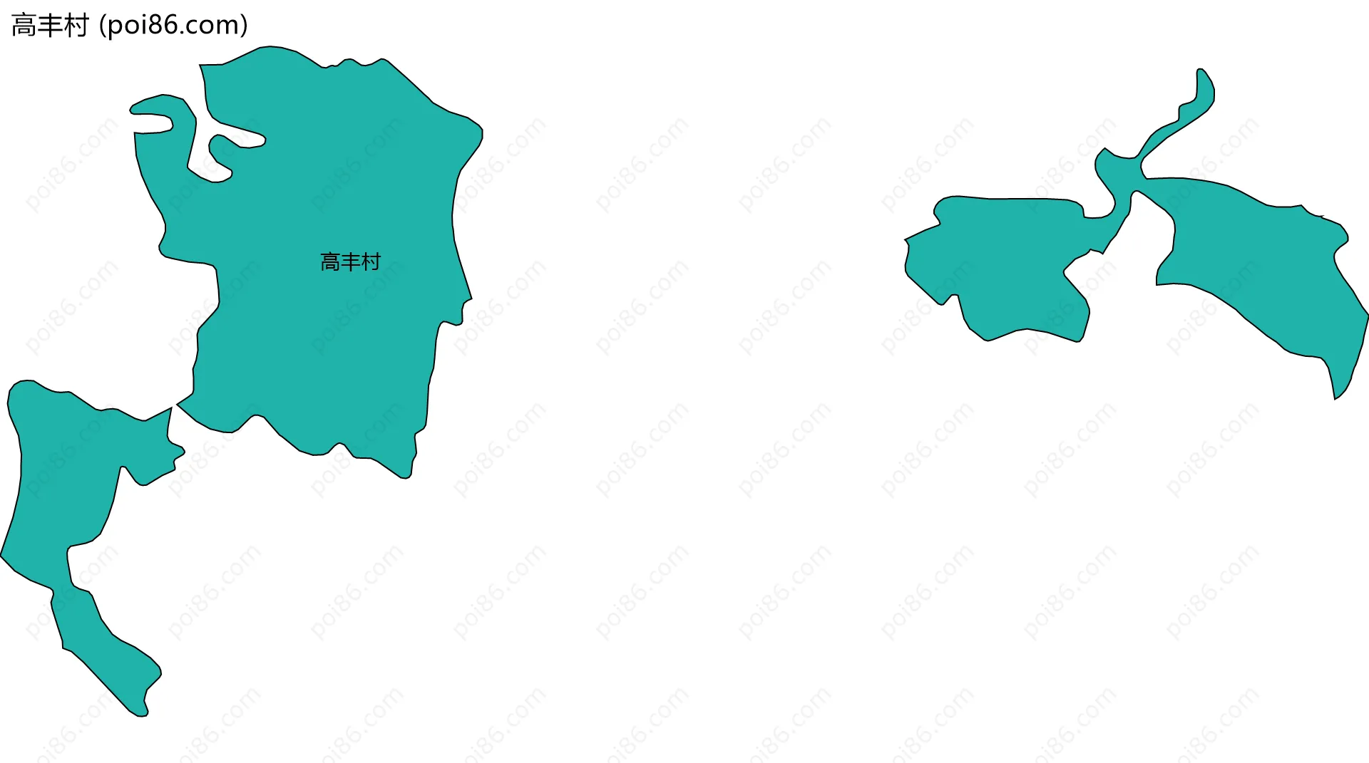 高丰村边界地图