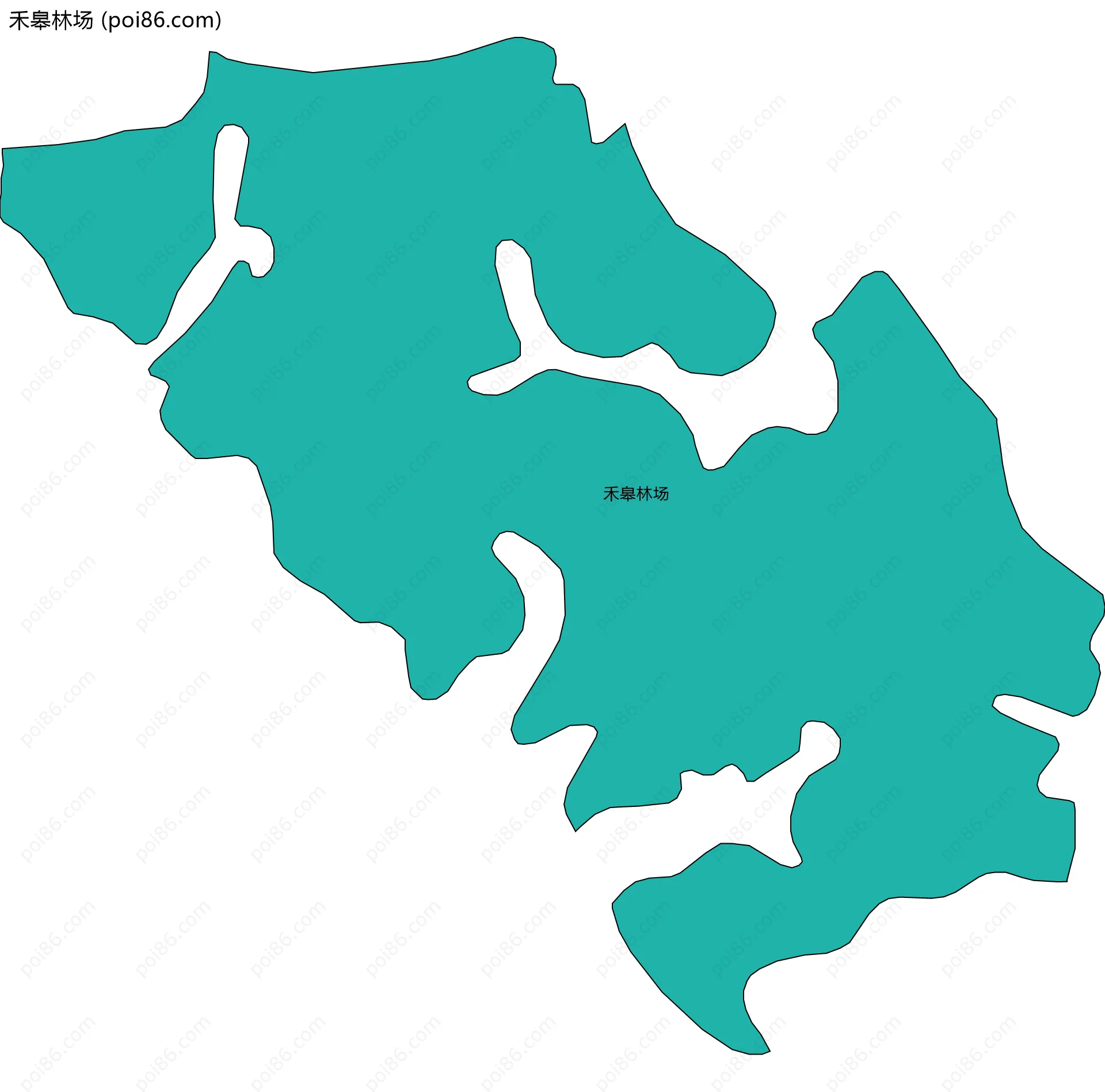 禾皋林场边界地图