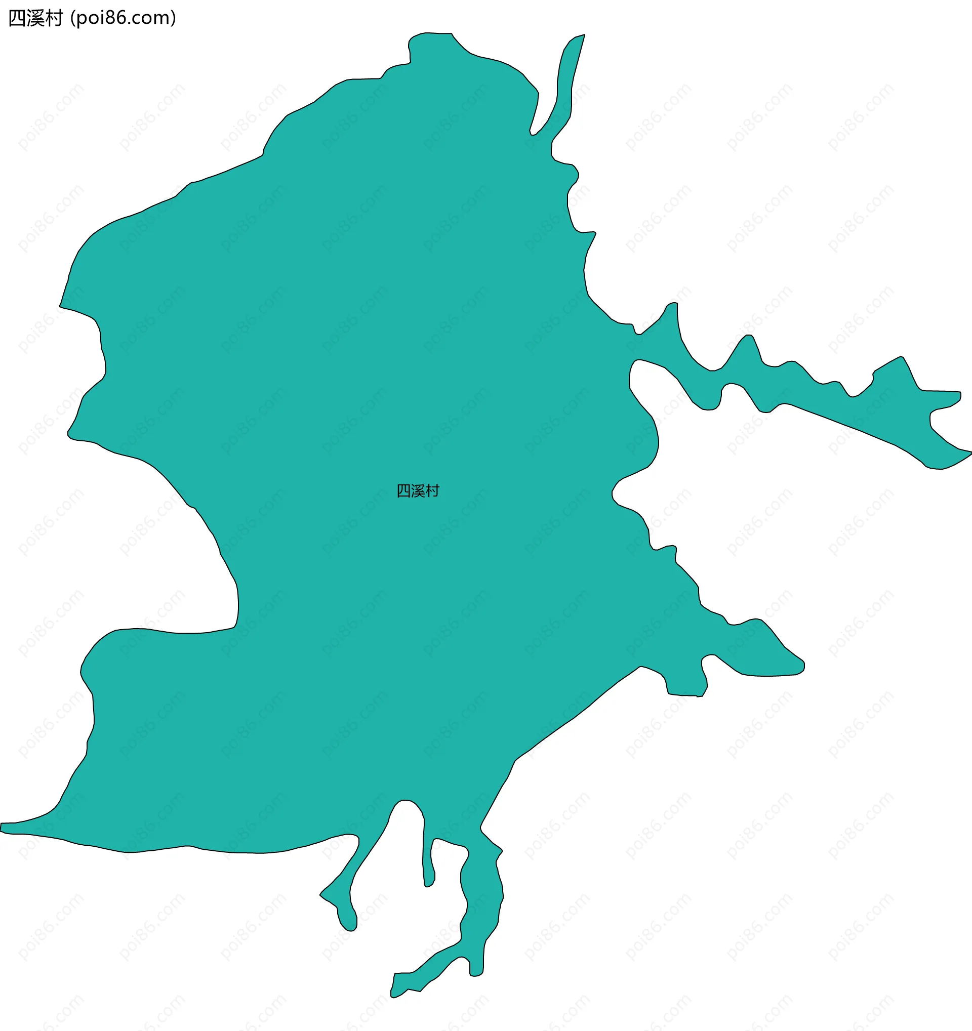 四溪村边界地图