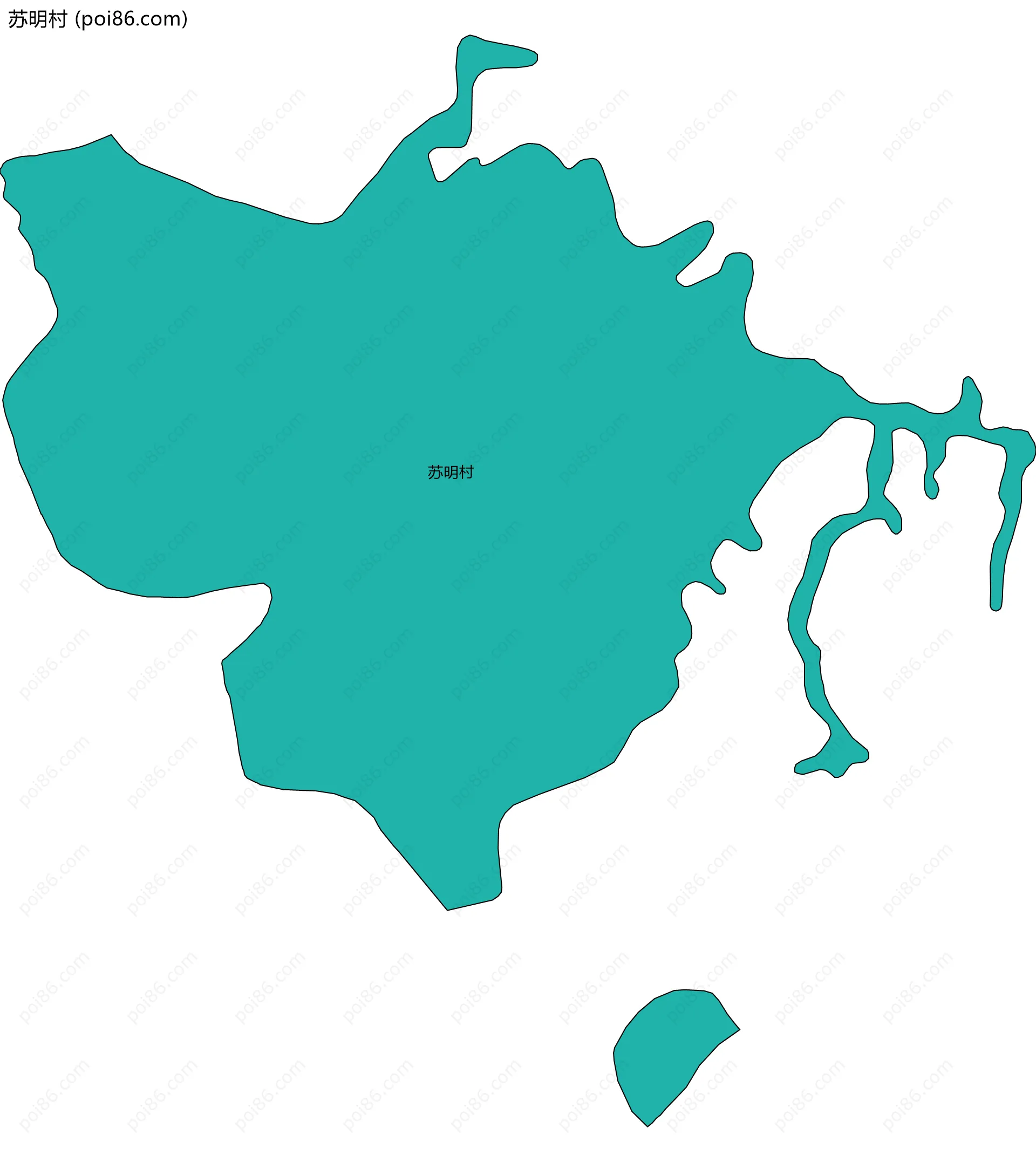 苏明村边界地图