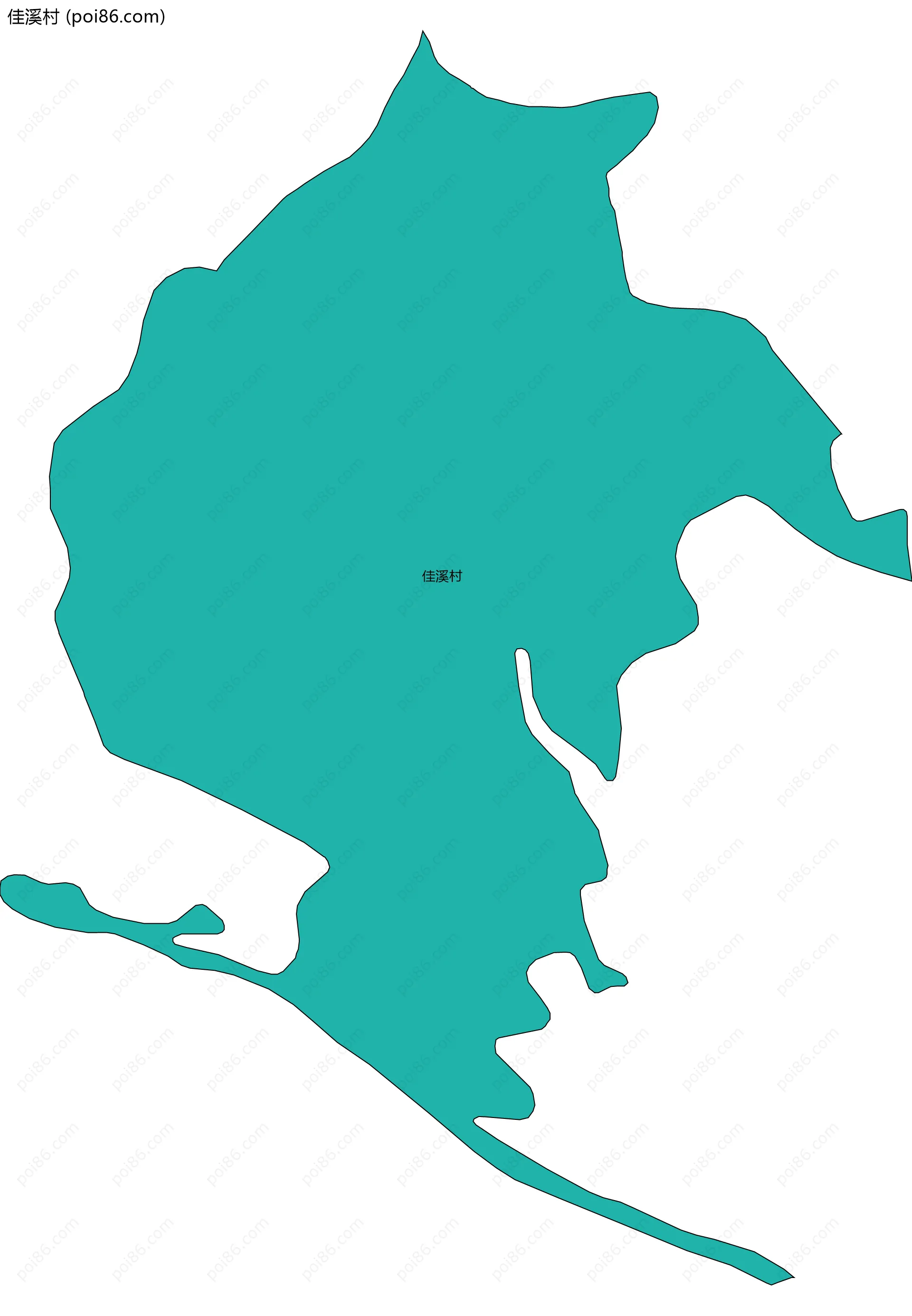 佳溪村边界地图