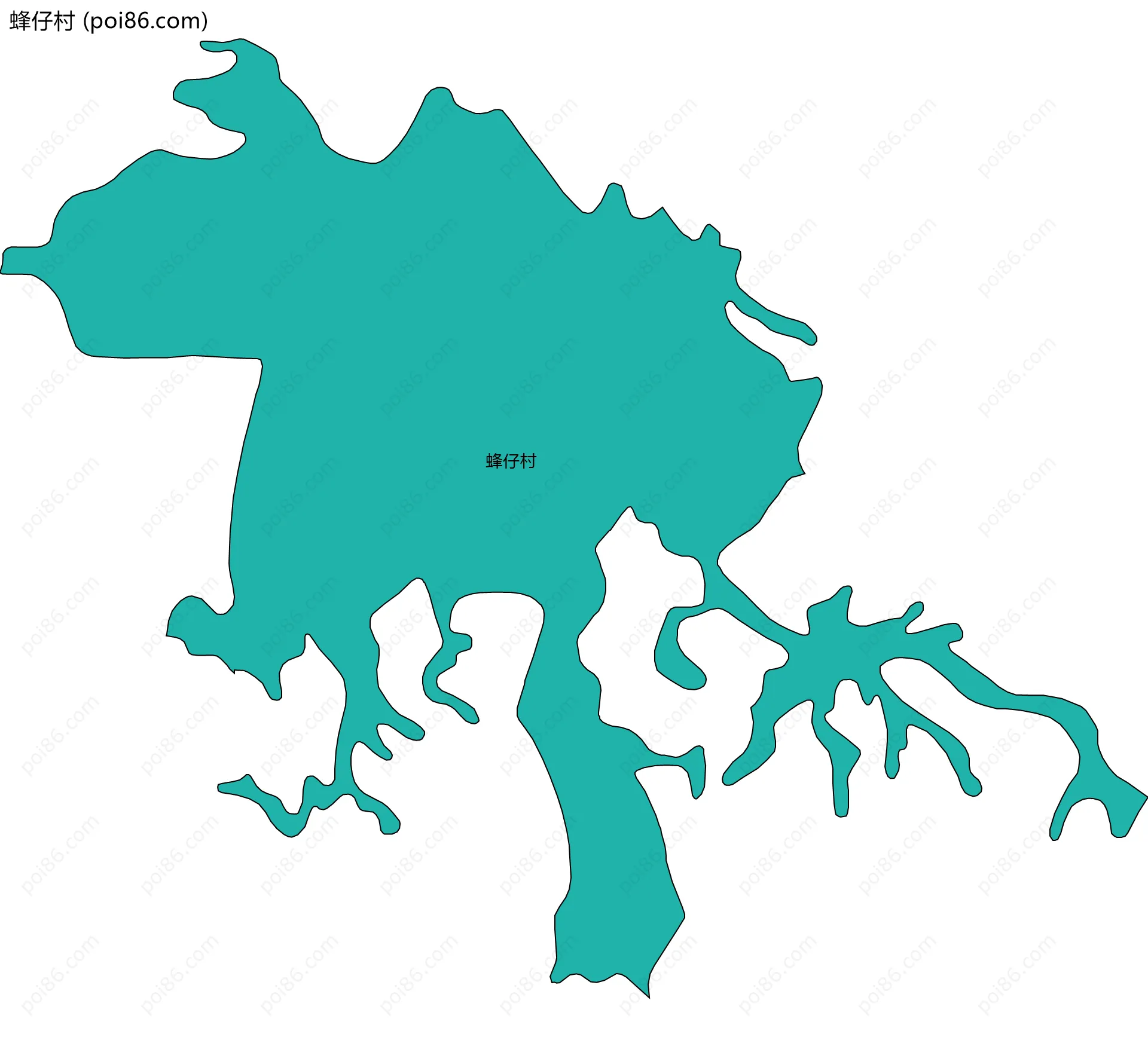 蜂仔村边界地图