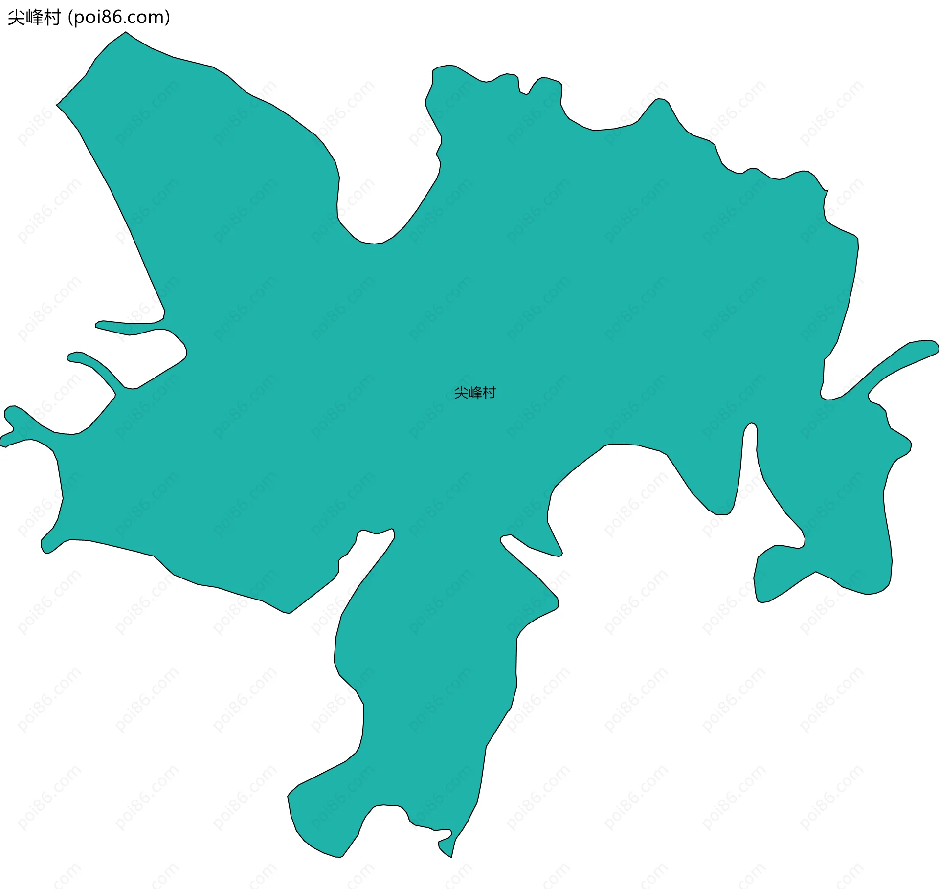 尖峰村边界地图