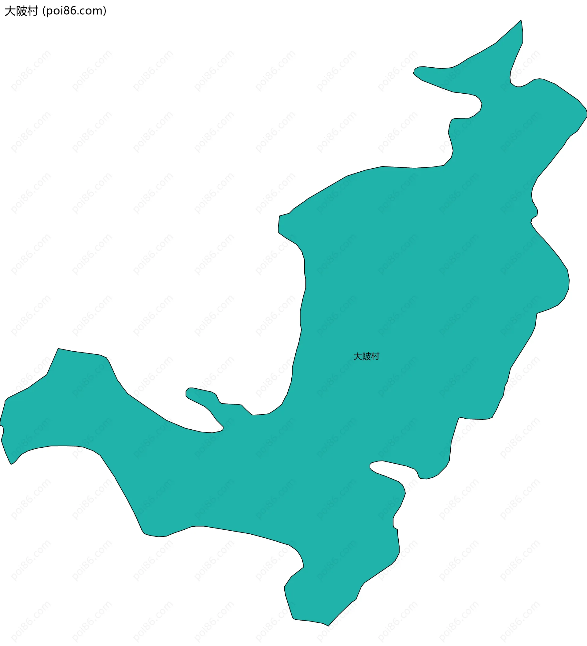 大陂村边界地图