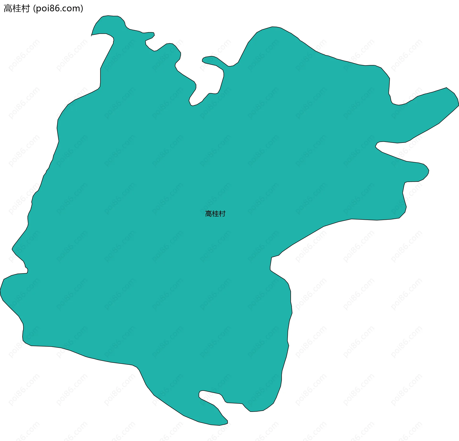 高桂村边界地图