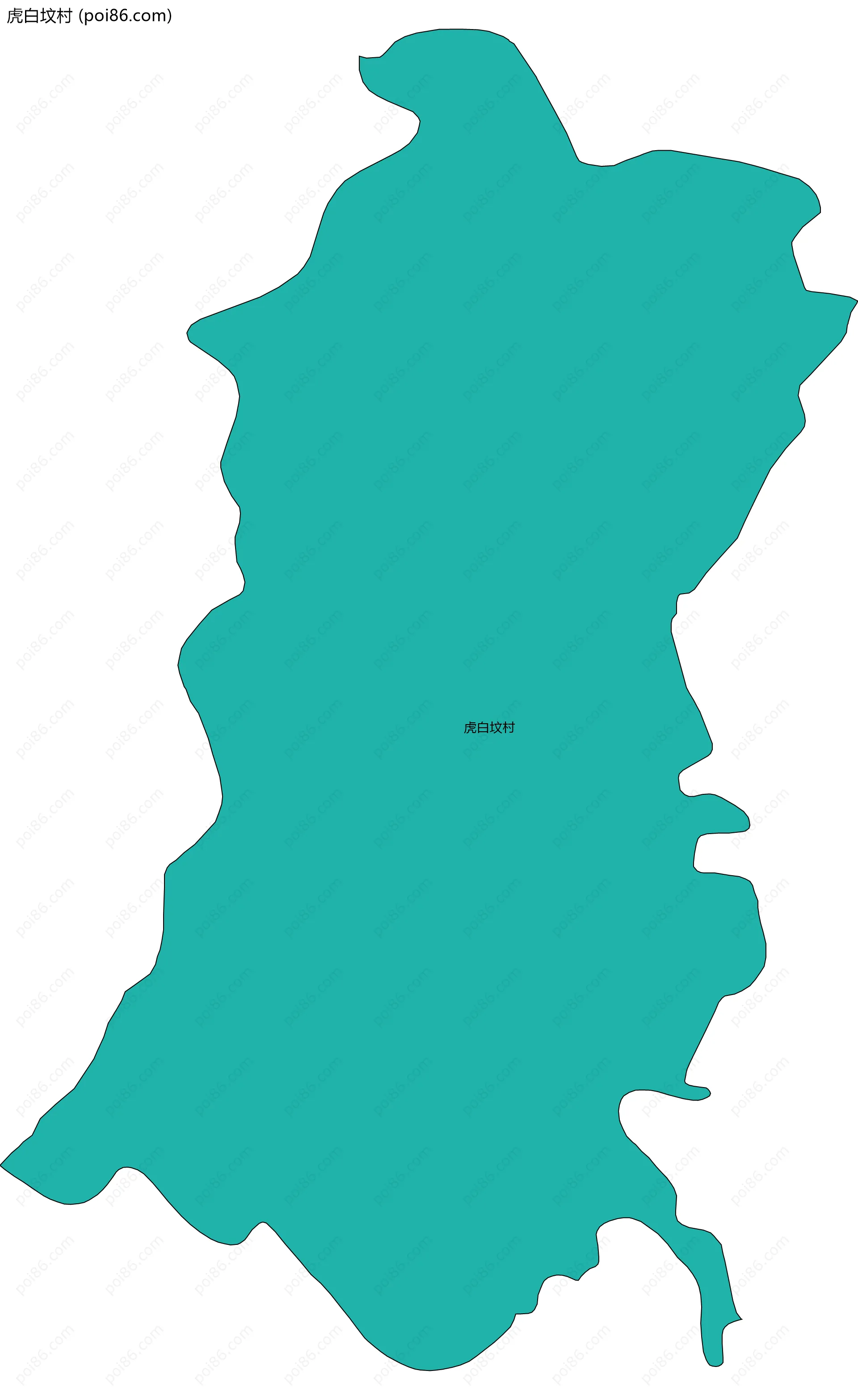 虎白坟村边界地图