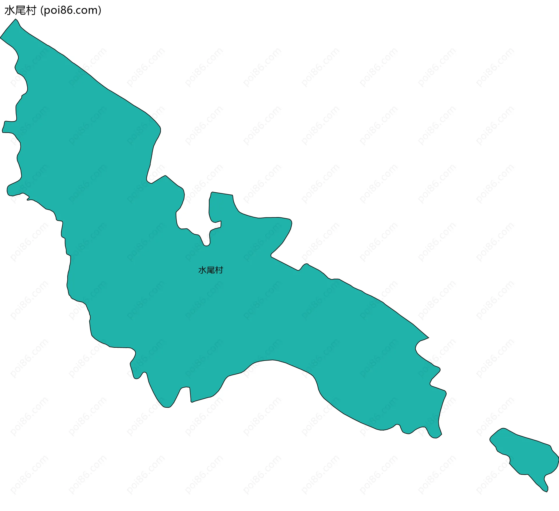水尾村边界地图