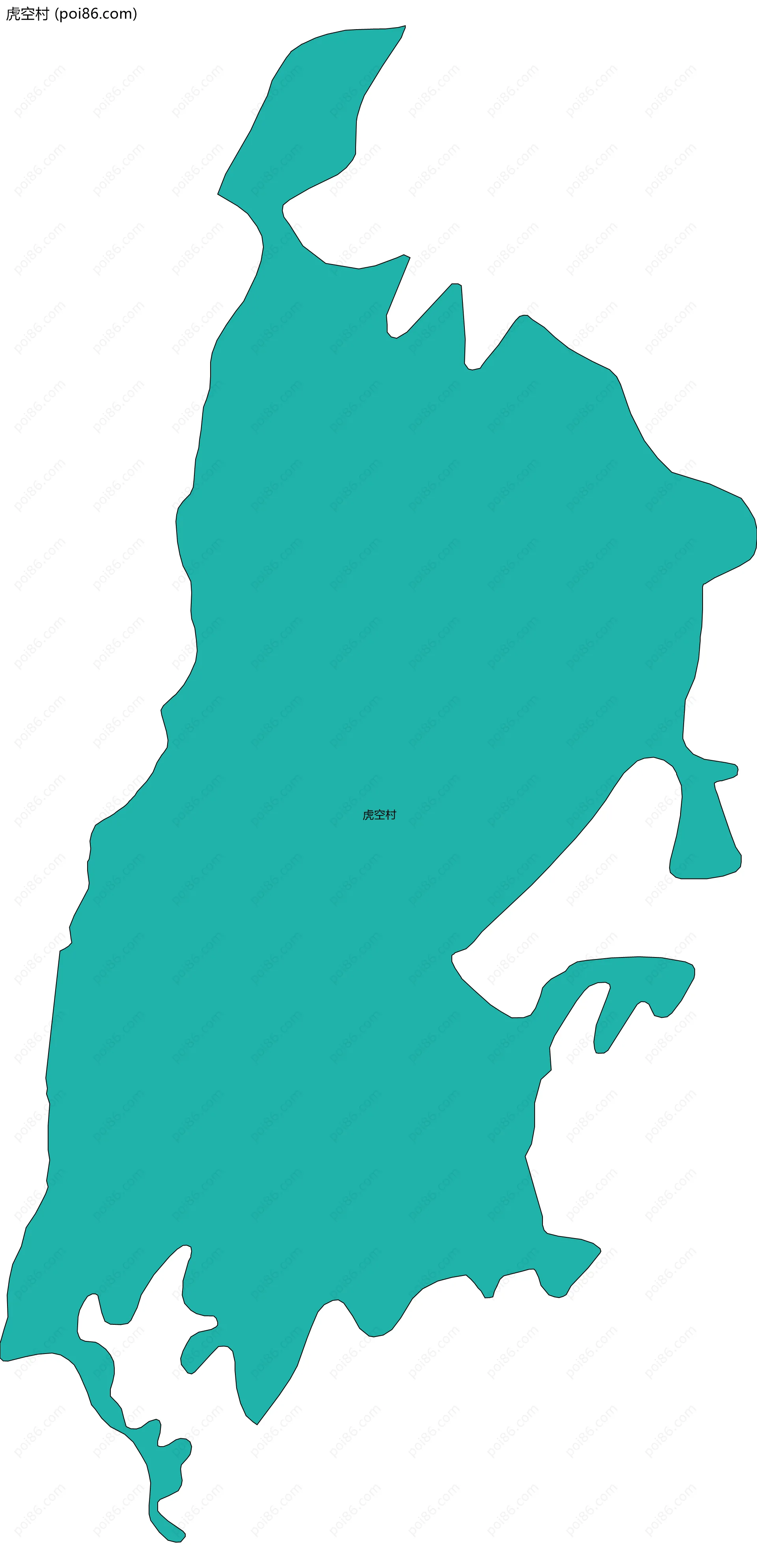 虎空村边界地图