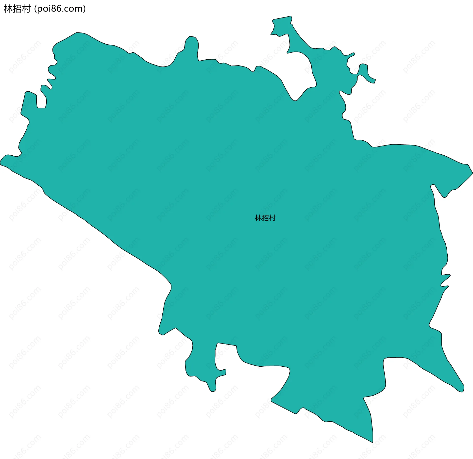 林招村边界地图