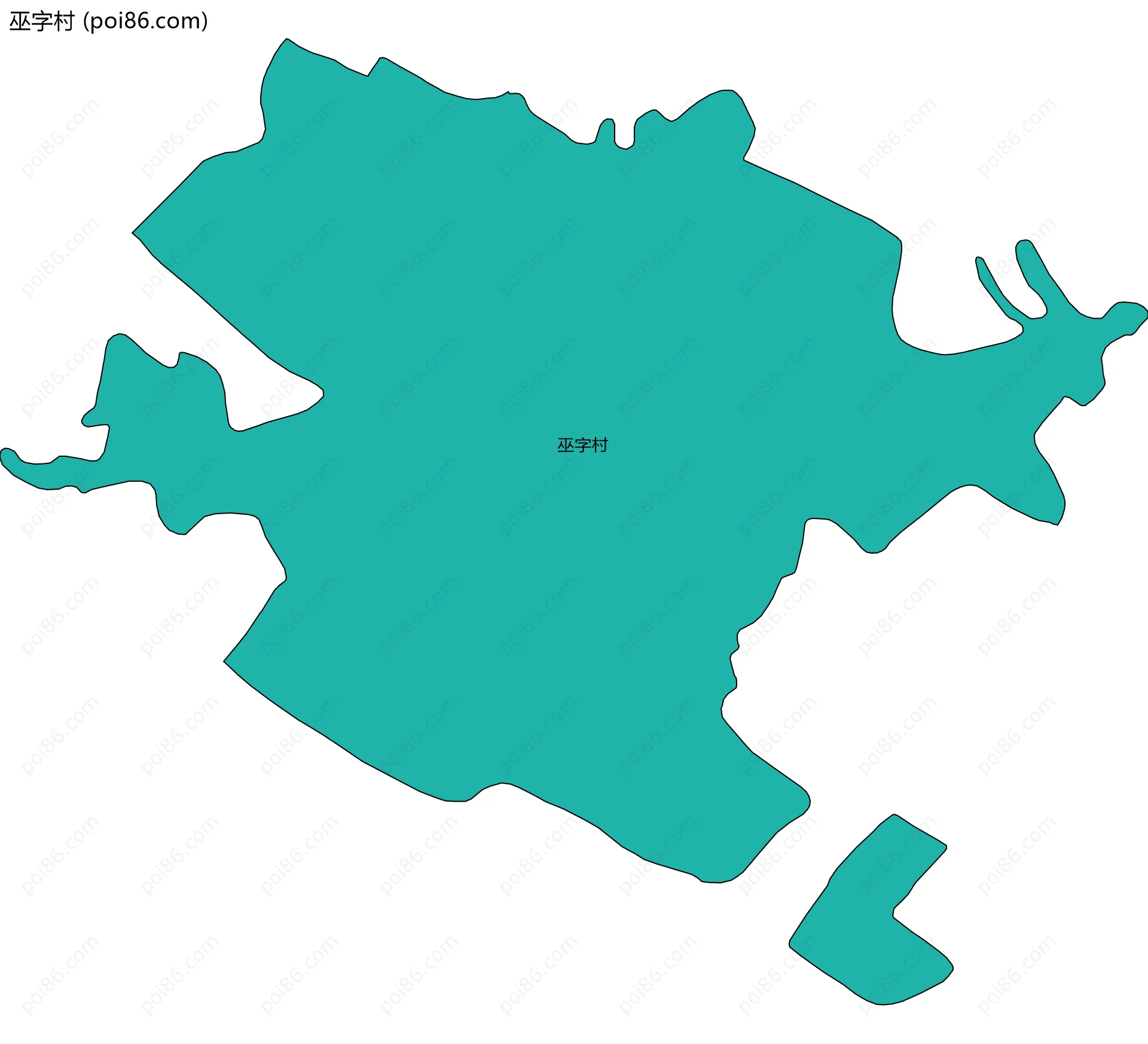 巫字村边界地图