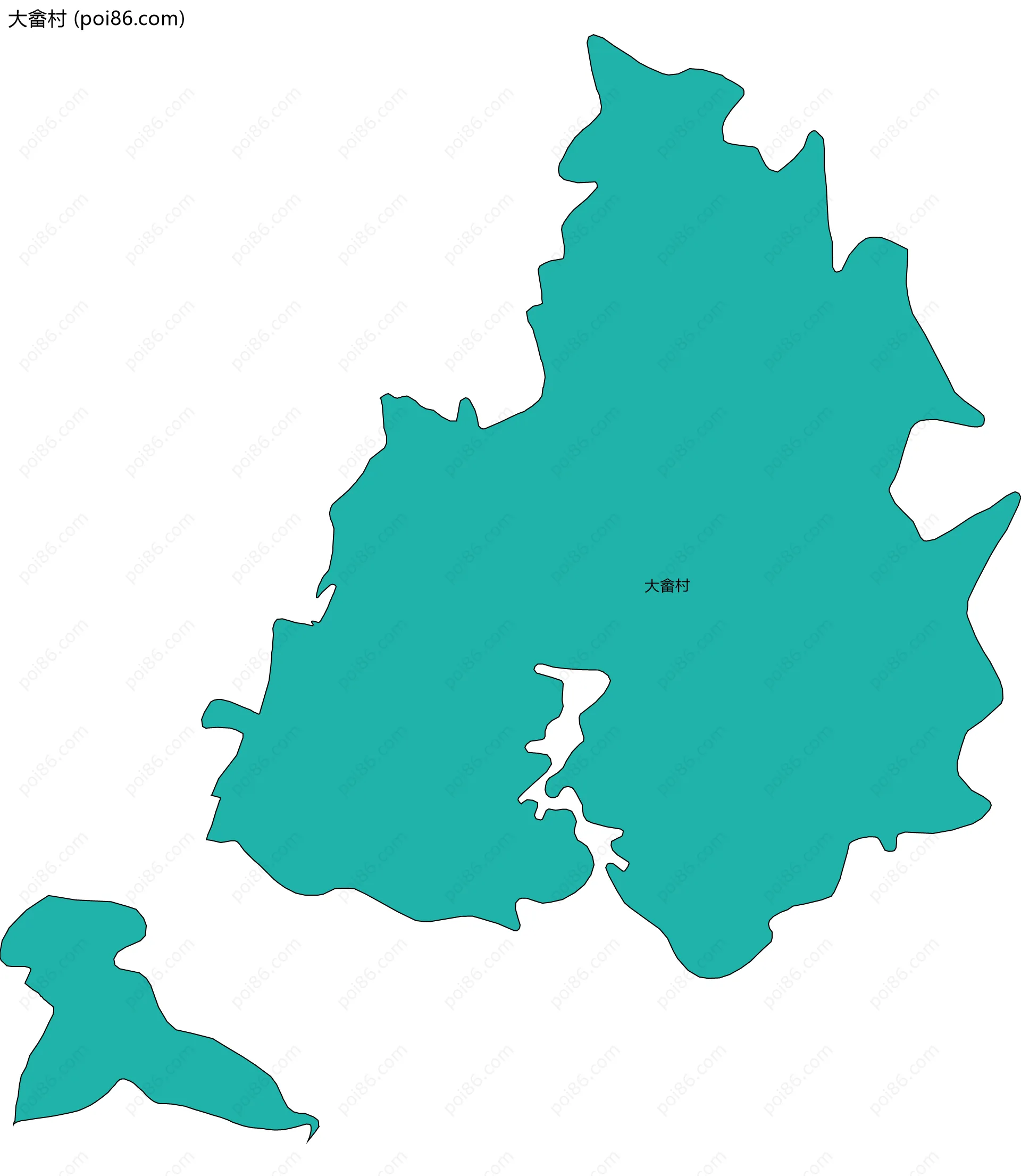 大畲村边界地图