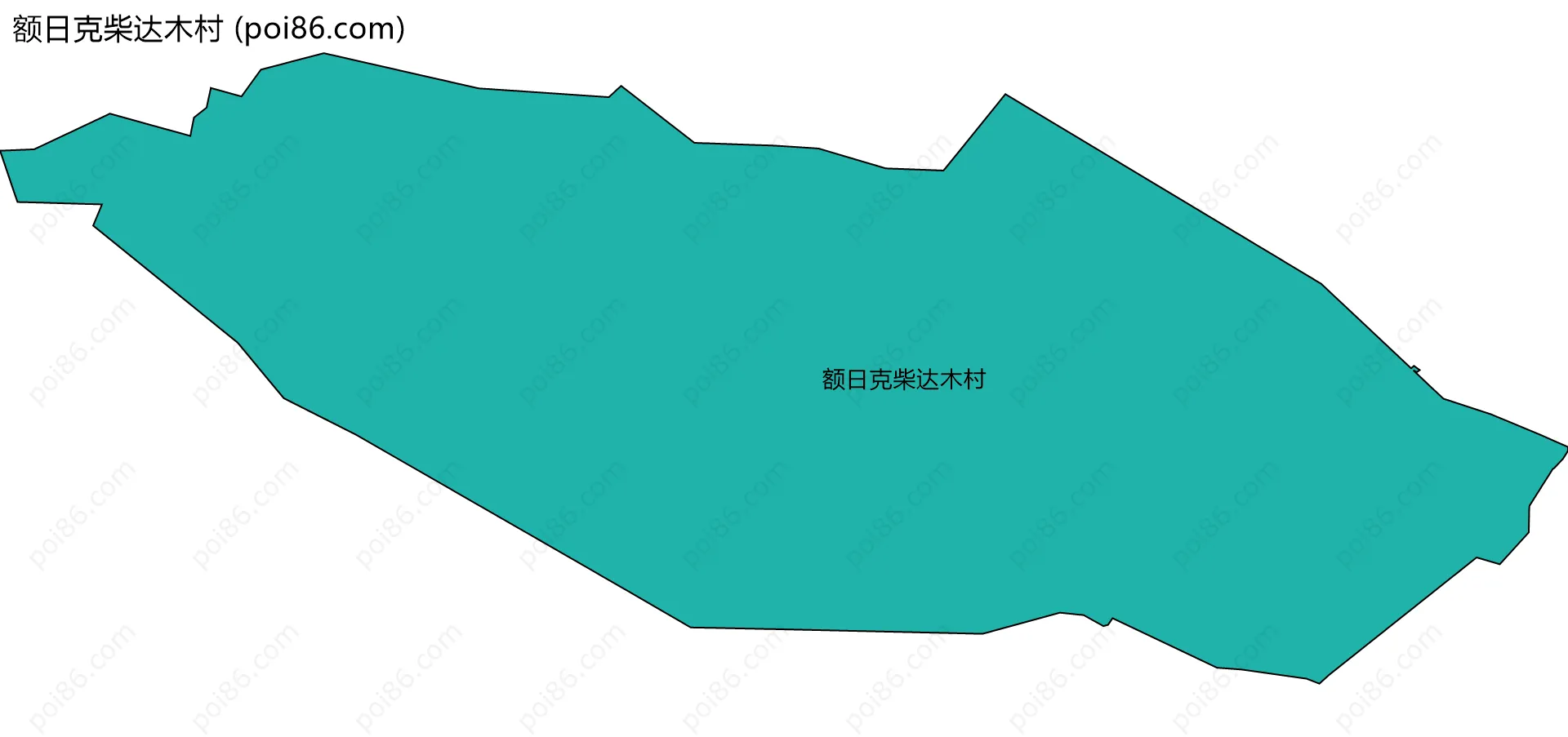 额日克柴达木村边界地图