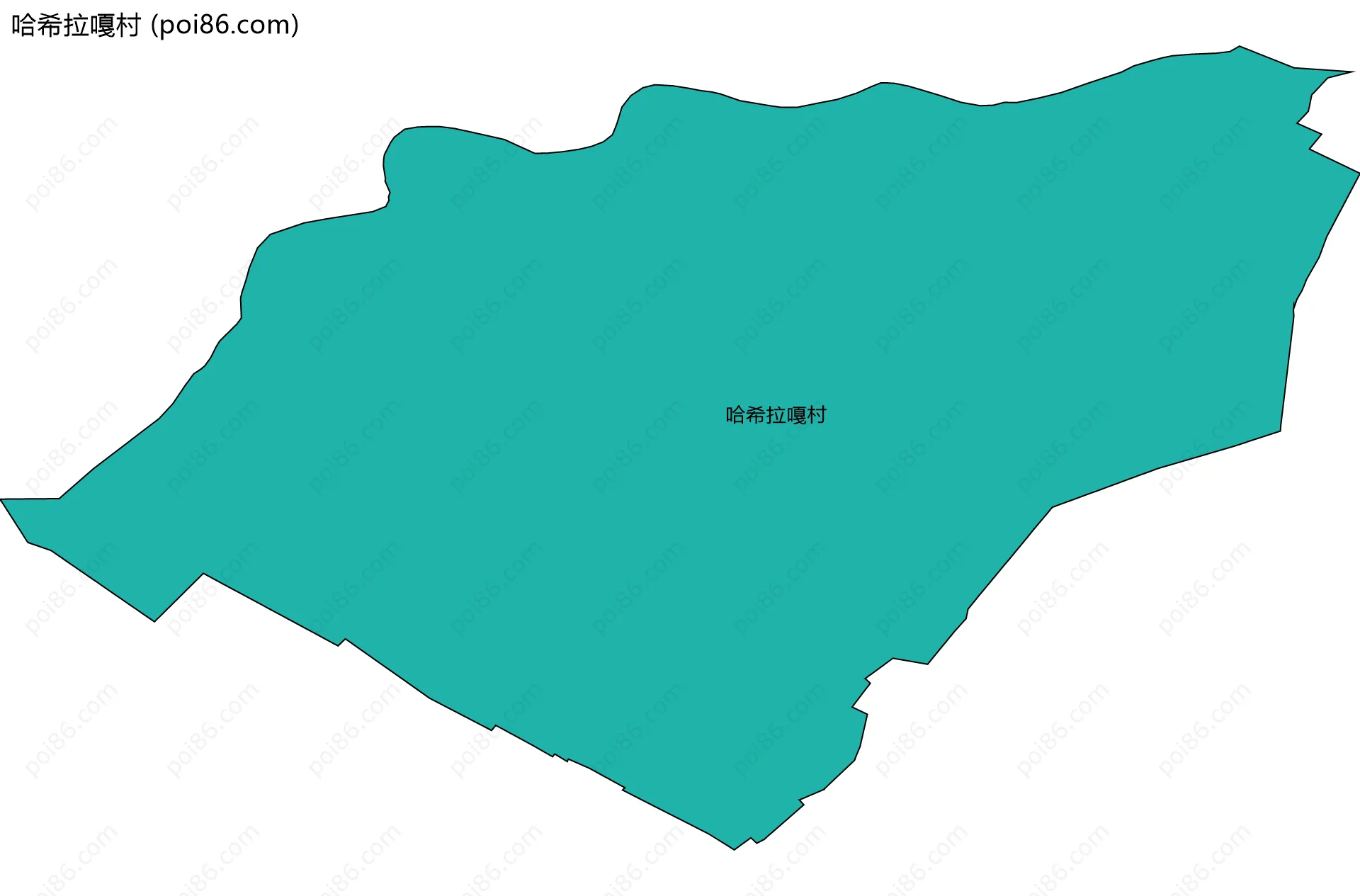 哈希拉嘎村边界地图