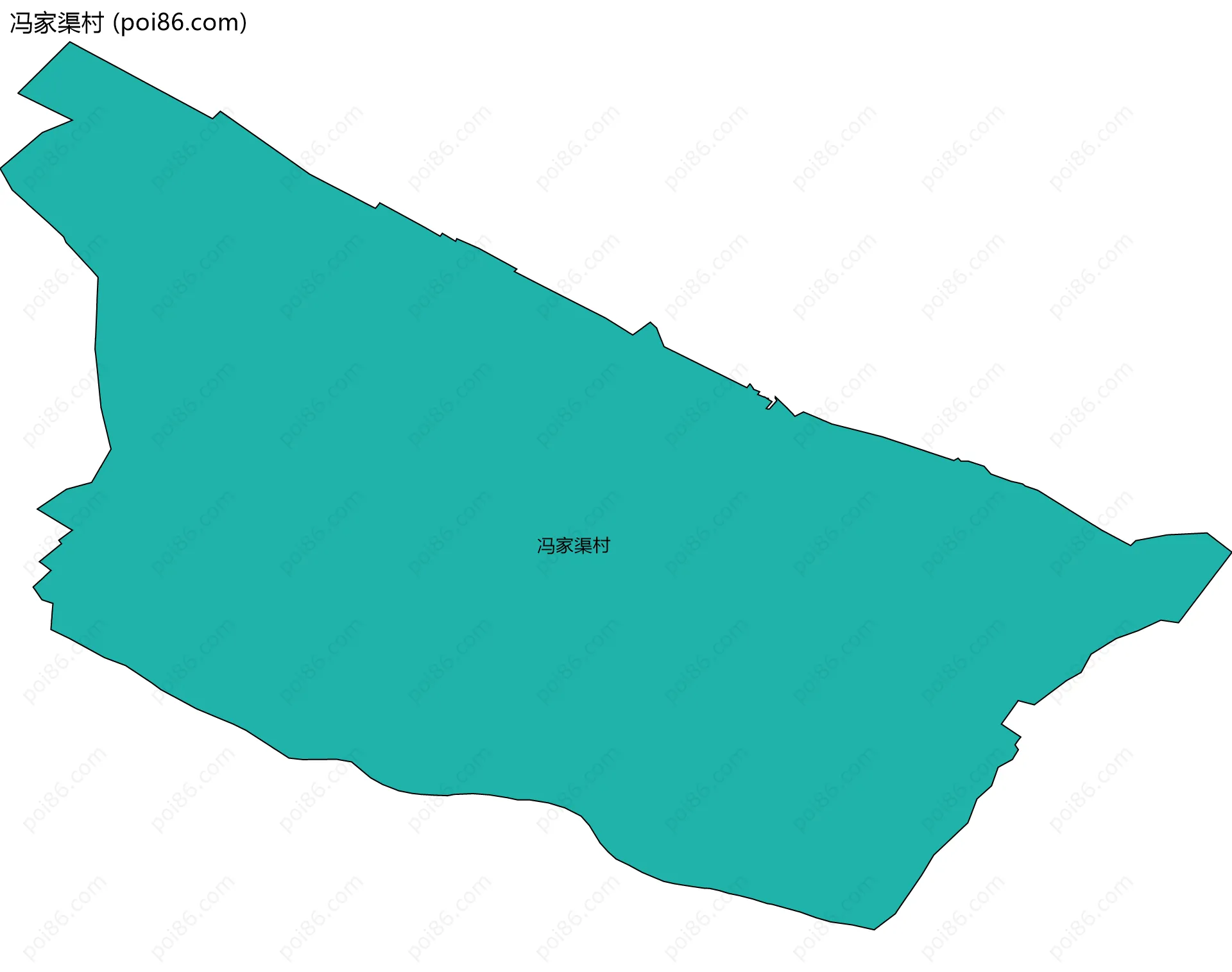 冯家渠村边界地图