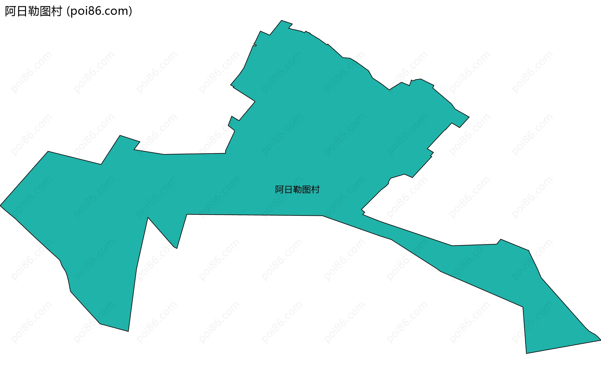 阿日勒图村边界地图