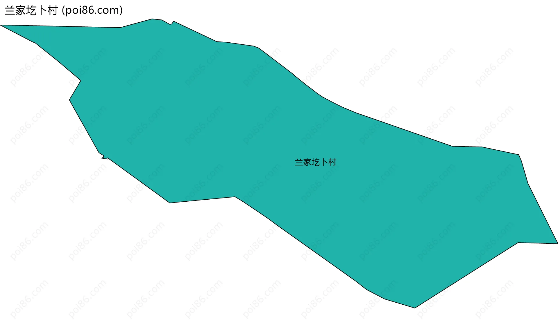 兰家圪卜村边界地图