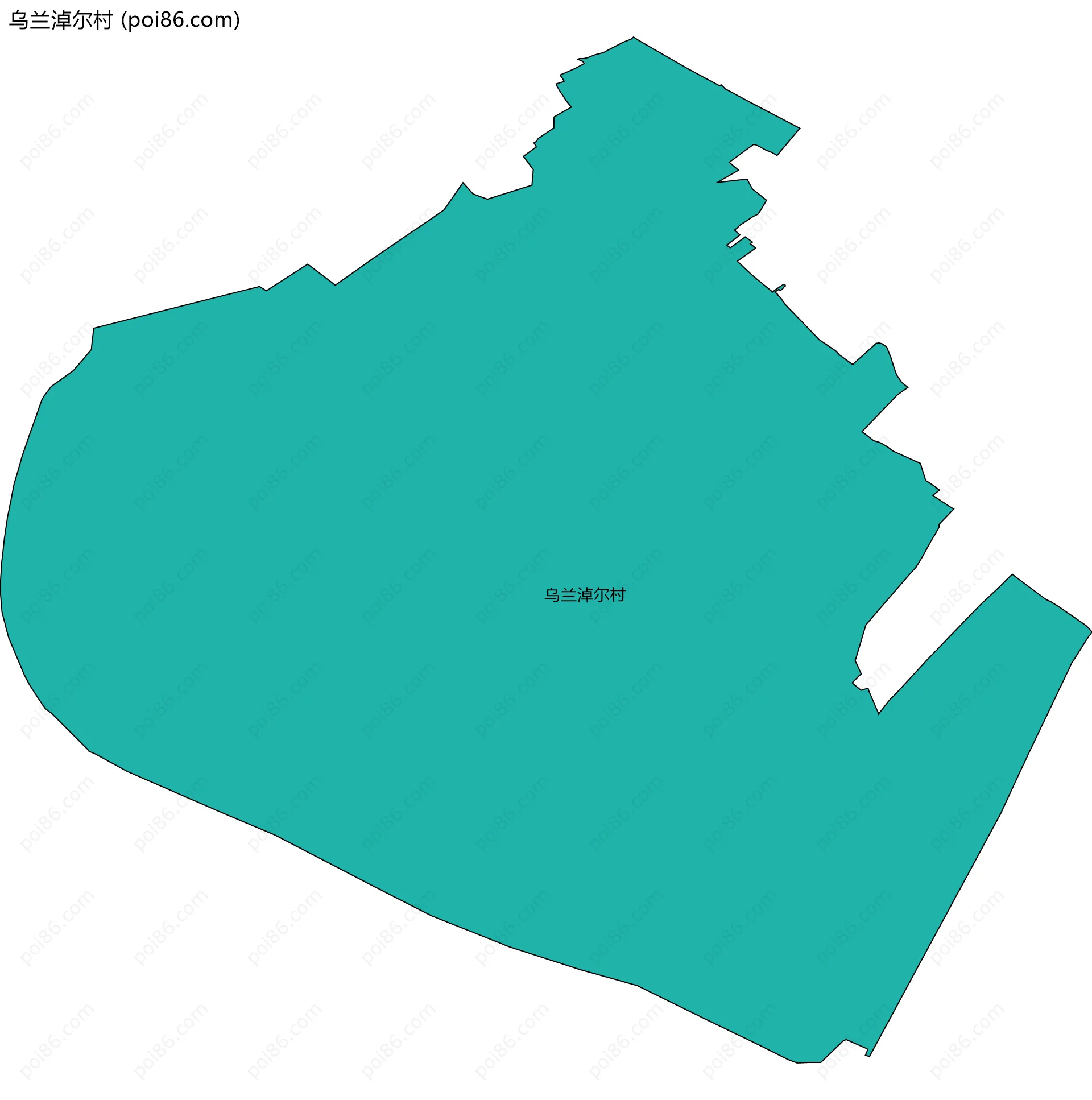 乌兰淖尔村边界地图