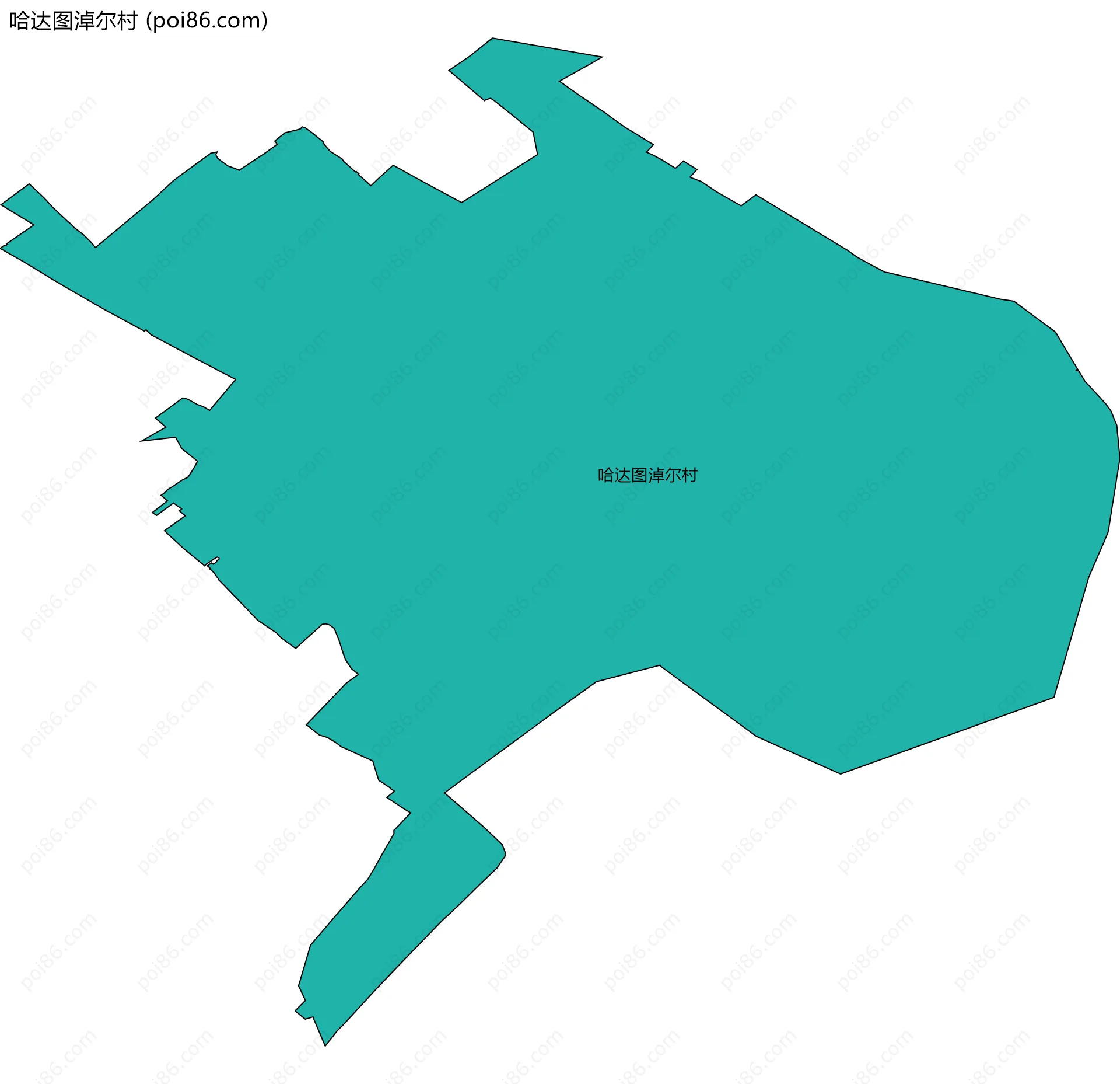 哈达图淖尔村边界地图