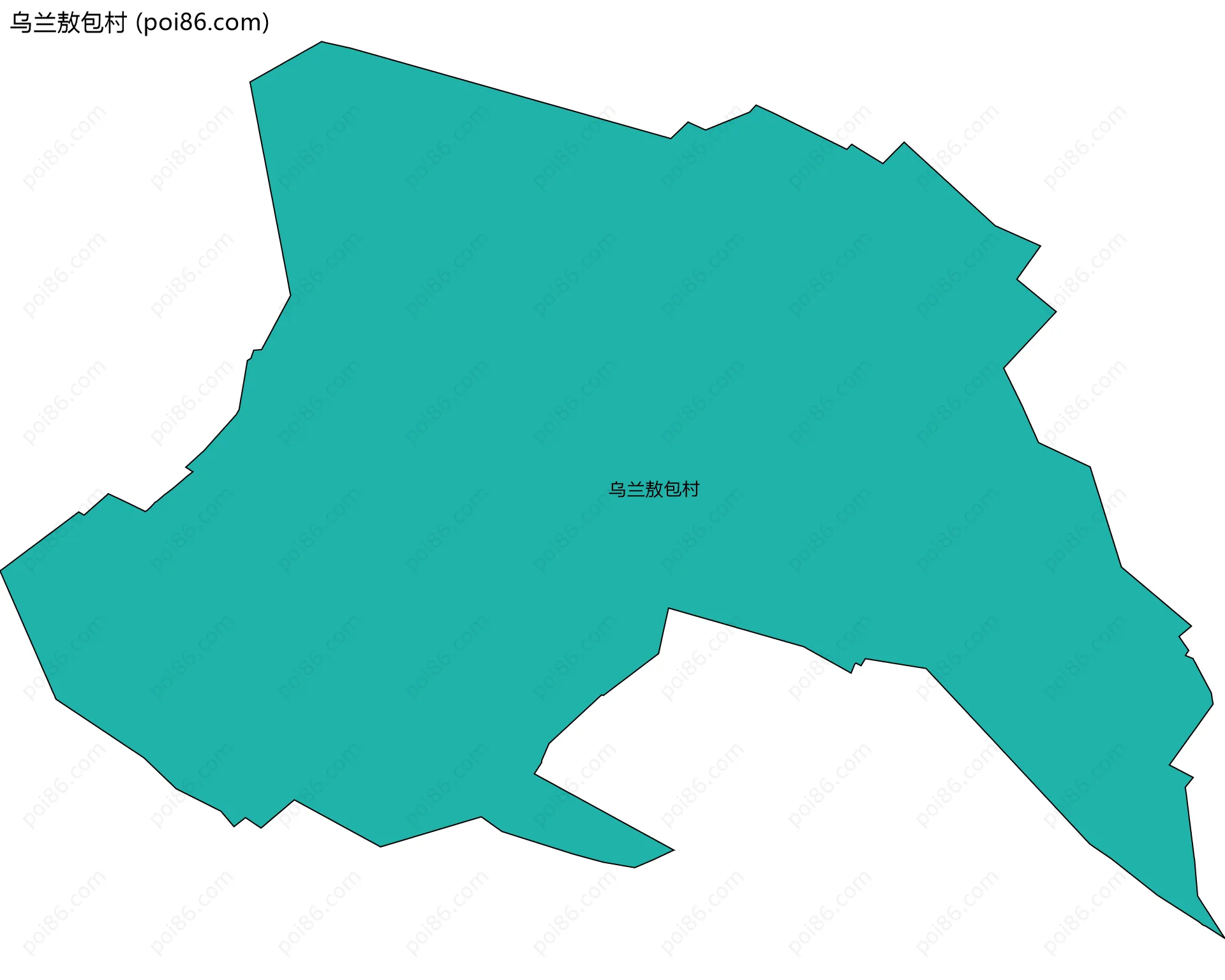 乌兰敖包村边界地图