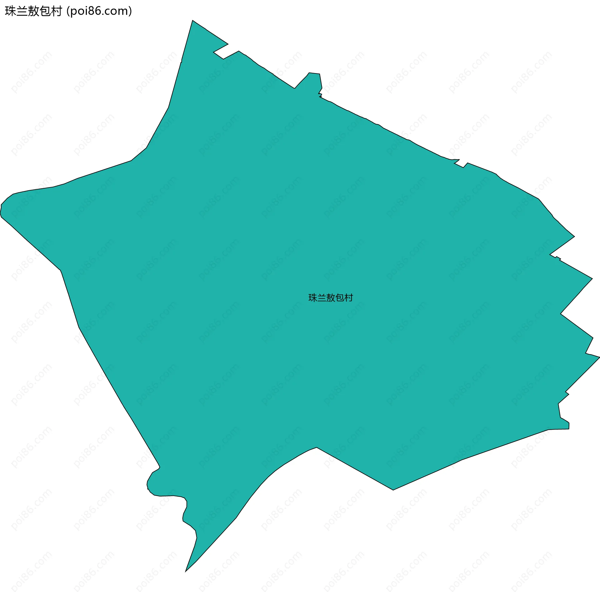 珠兰敖包村边界地图