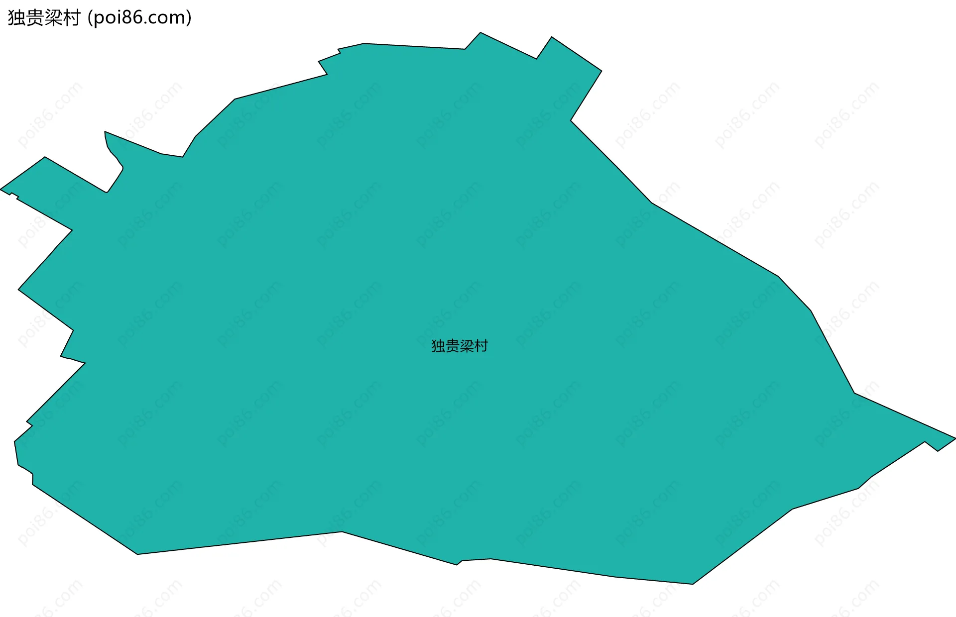 独贵梁村边界地图