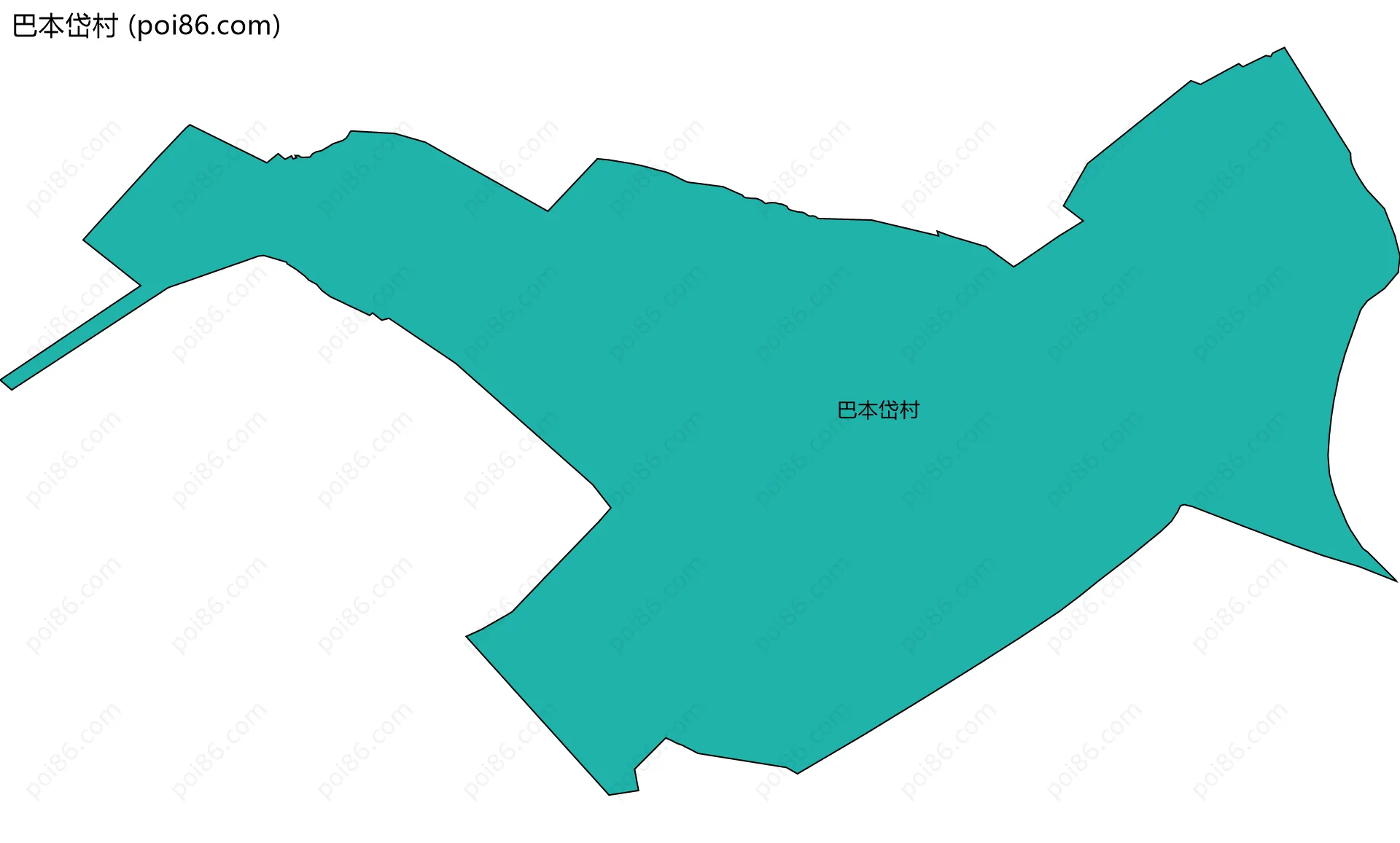 巴本岱村边界地图